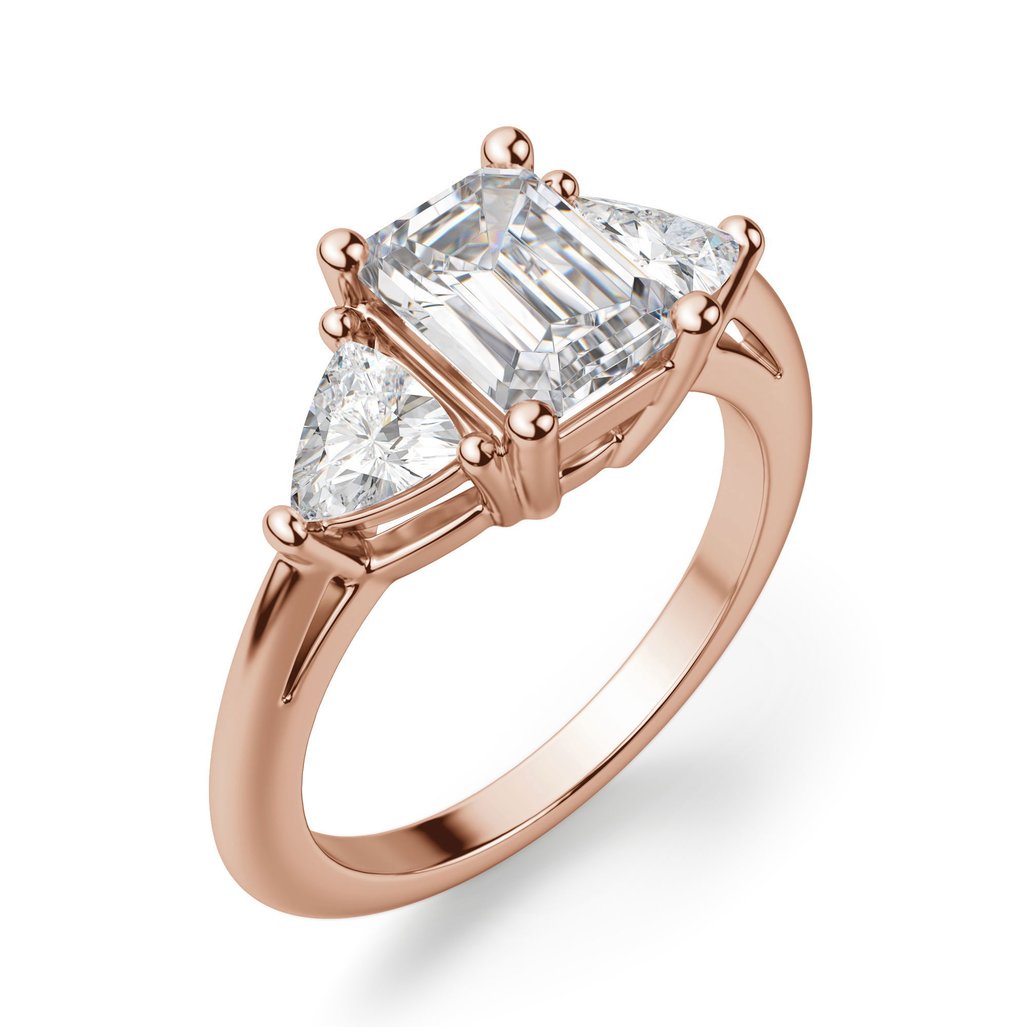Timeless Emerald Cut 1.00 ct Center Engagement Ring