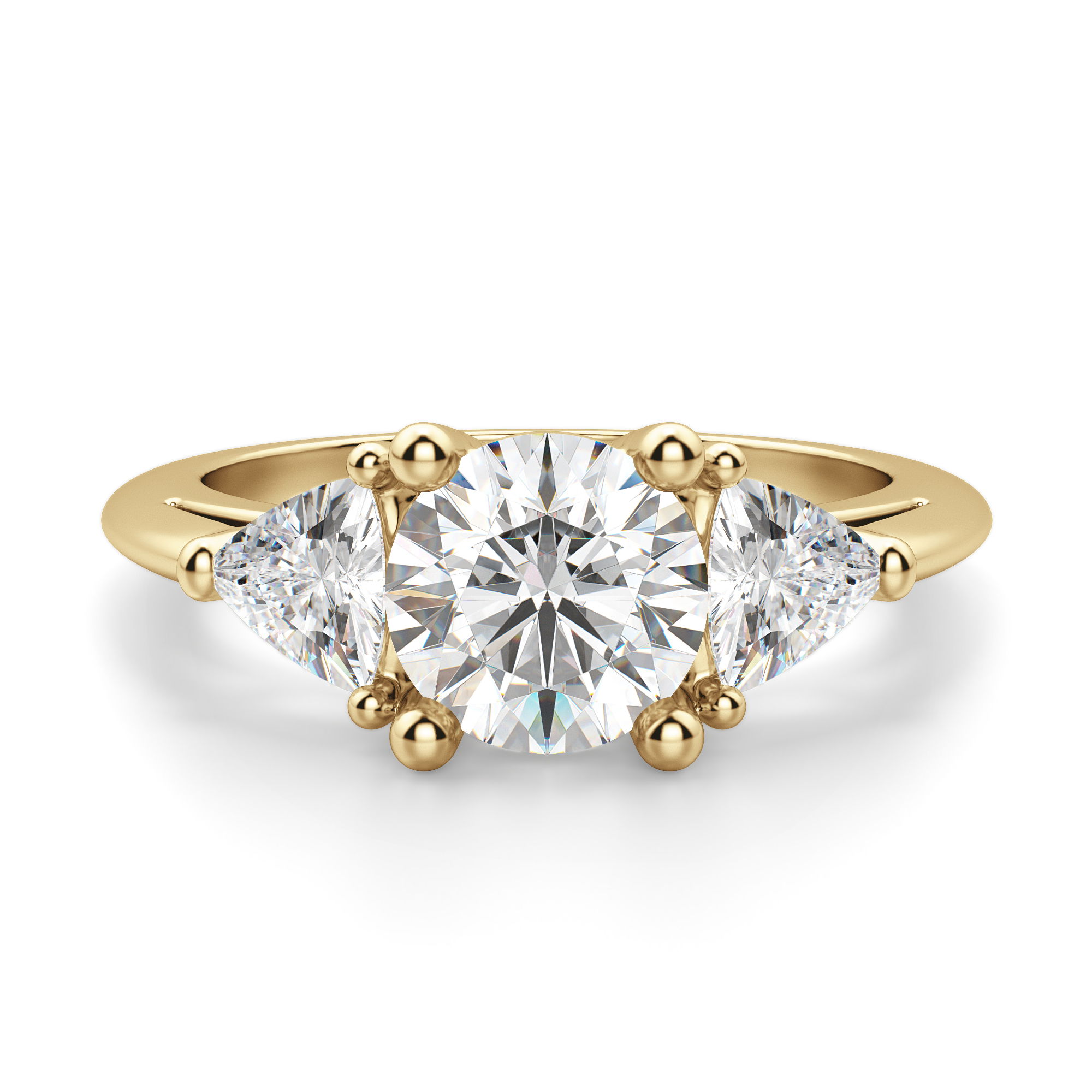 Timeless Round Cut 1.00 ct Center Engagement Ring