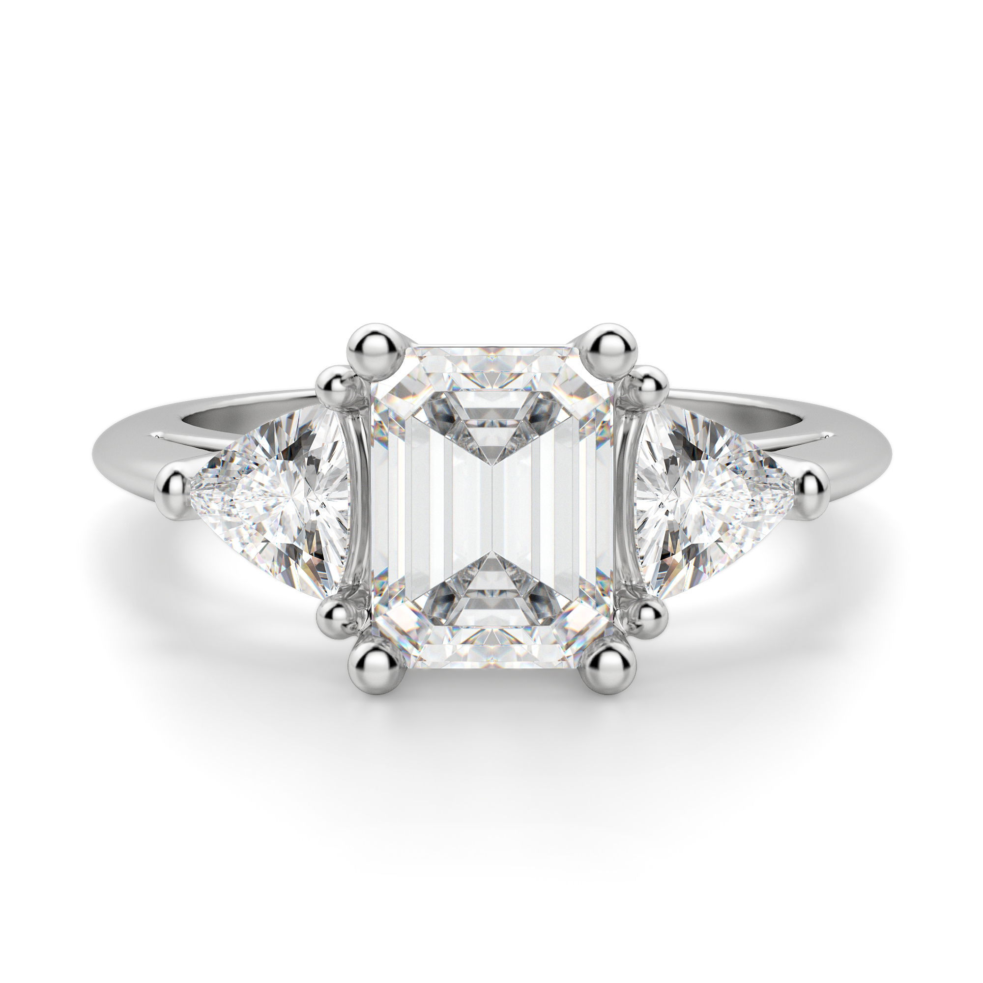 Timeless Emerald Cut 1.00 ct Center Engagement Ring