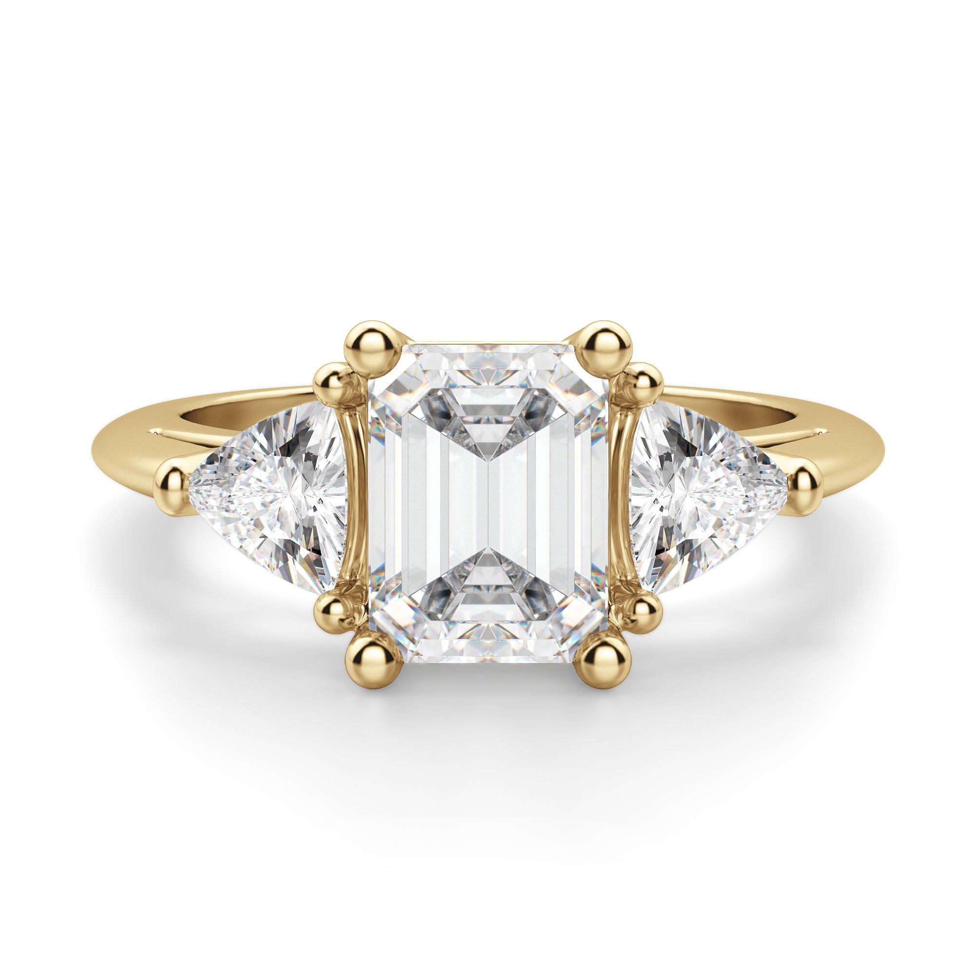 Timeless Emerald Cut 1.00 ct Center Engagement Ring