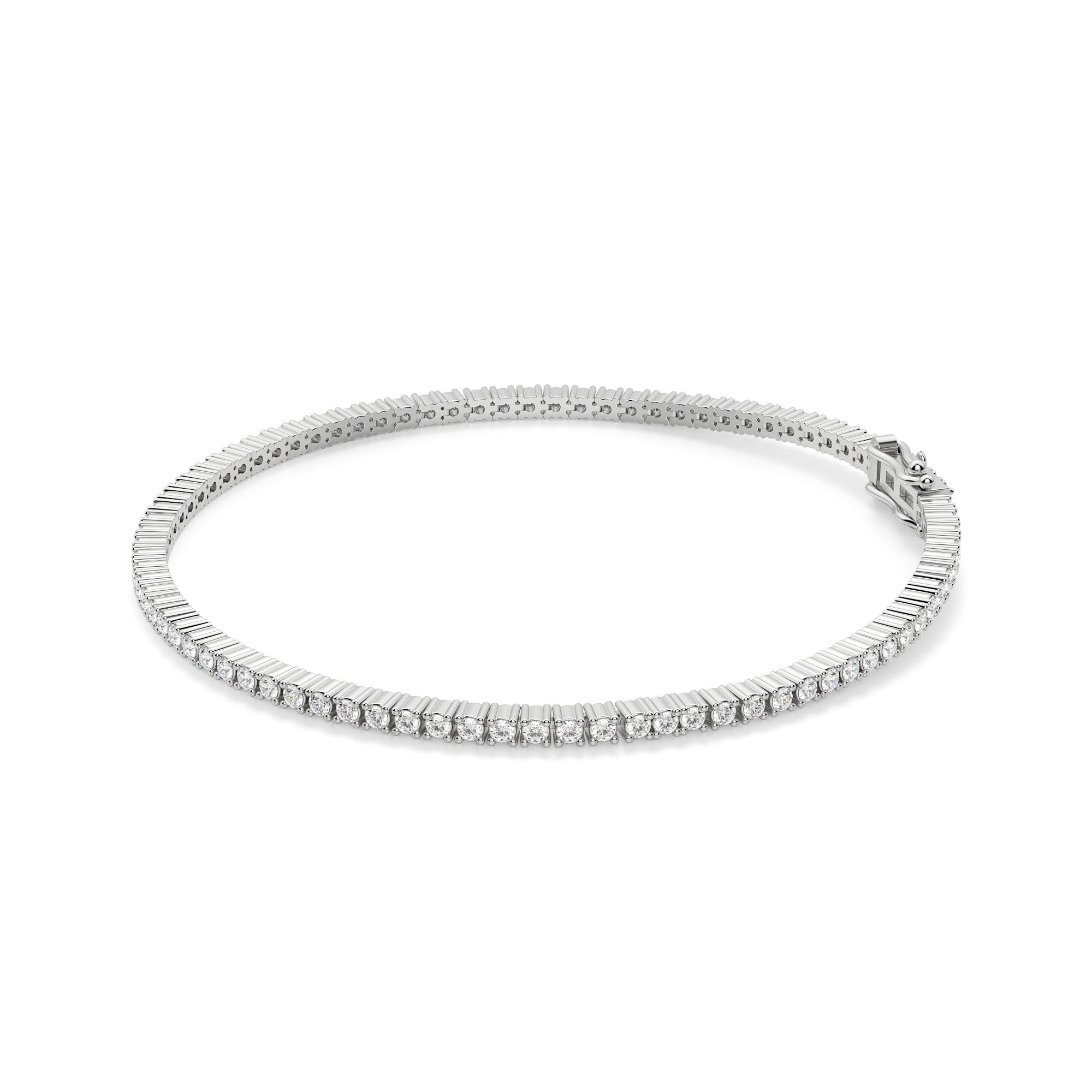Round Cut Tennis Bracelet