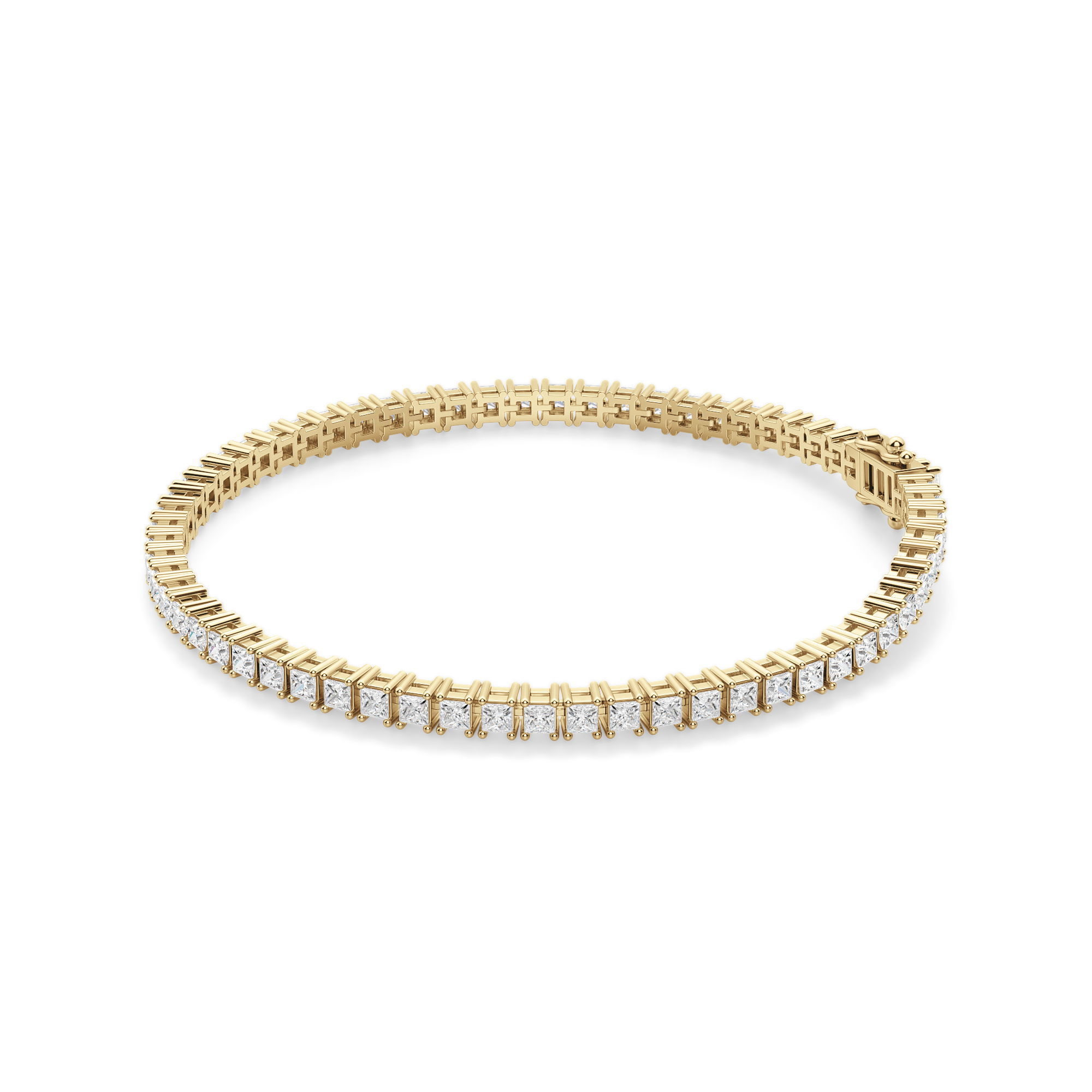 4 Prong Princess Cut Tennis Bracelet
