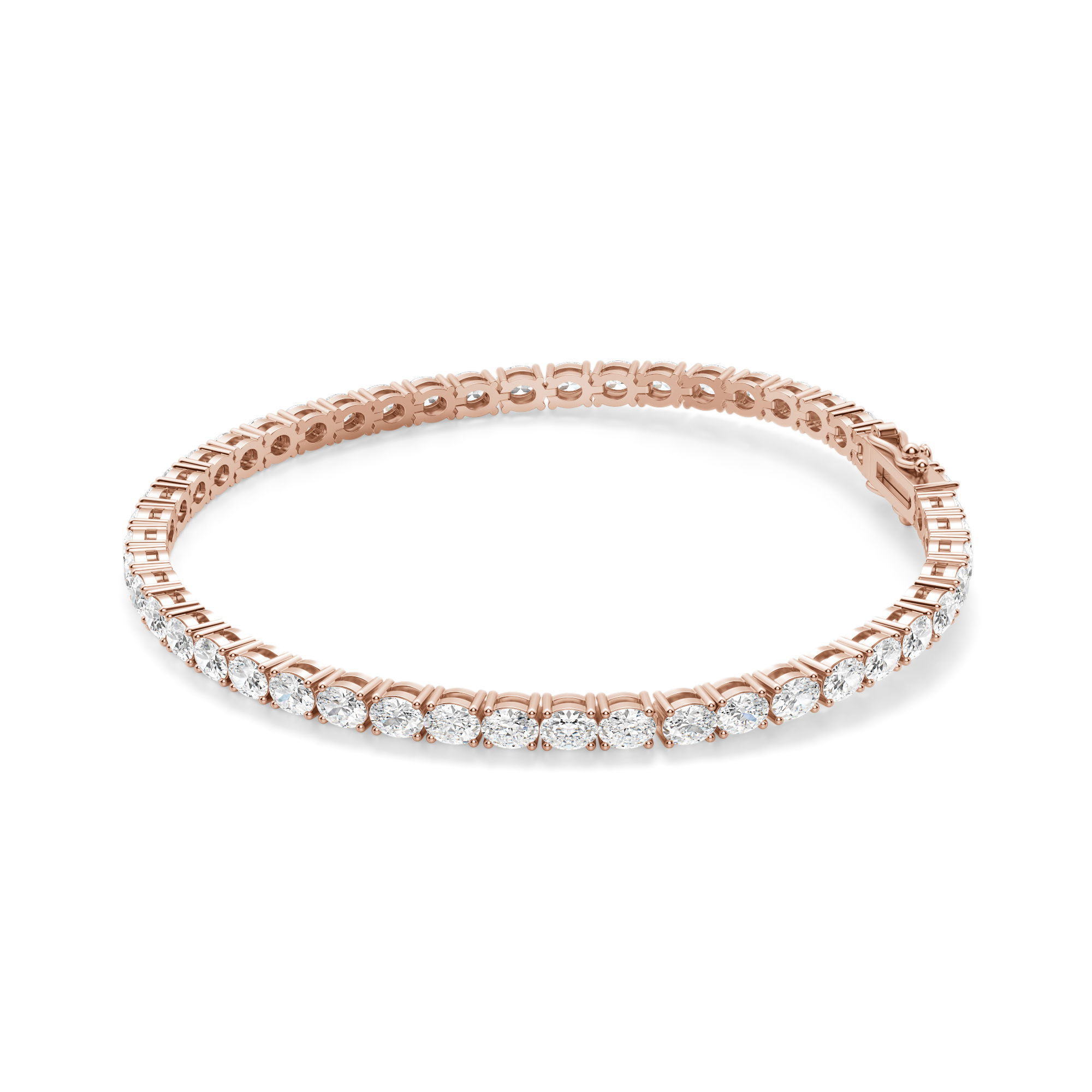 4 Prong Oval Cut Tennis Bracelet