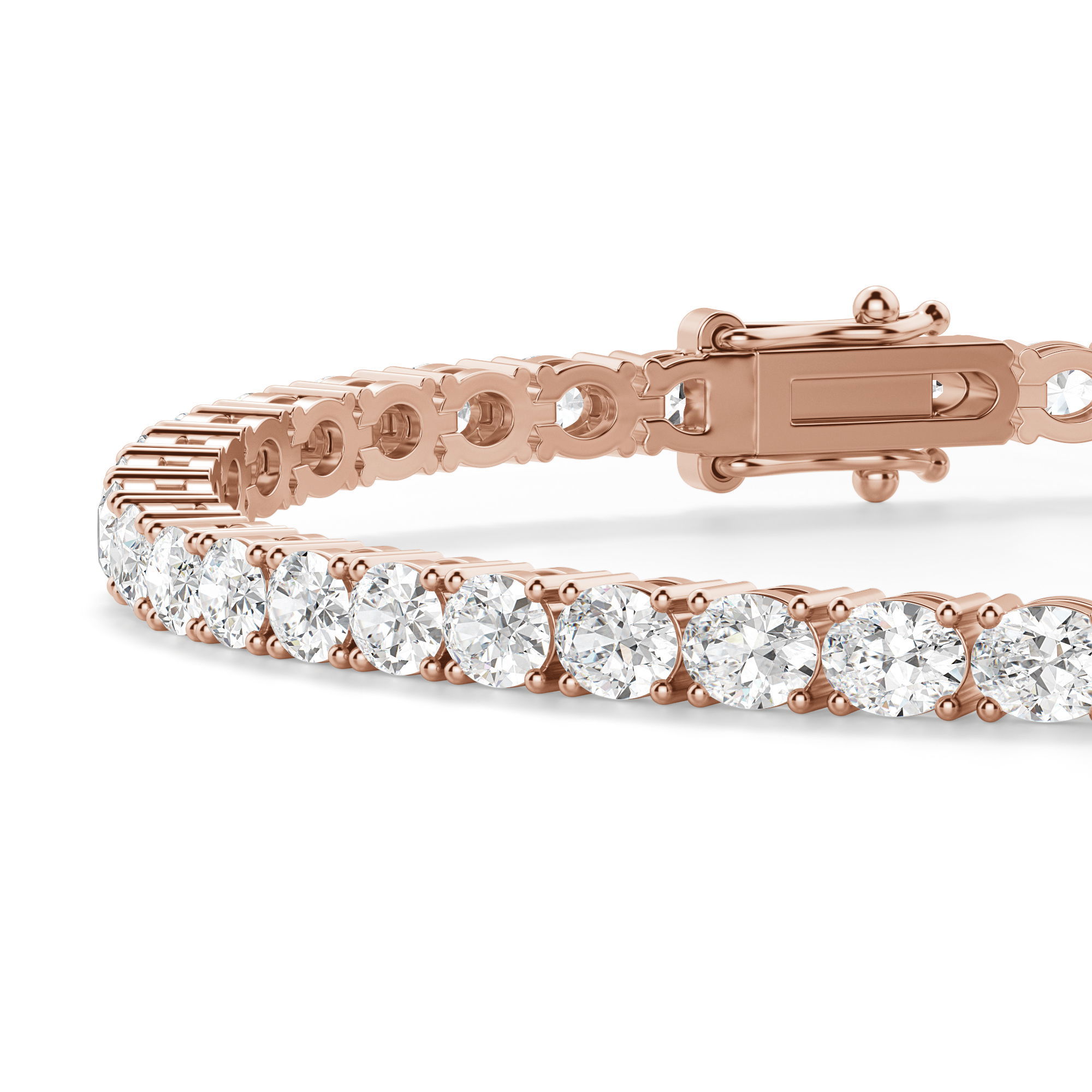 4 Prong Oval Cut Tennis Bracelet