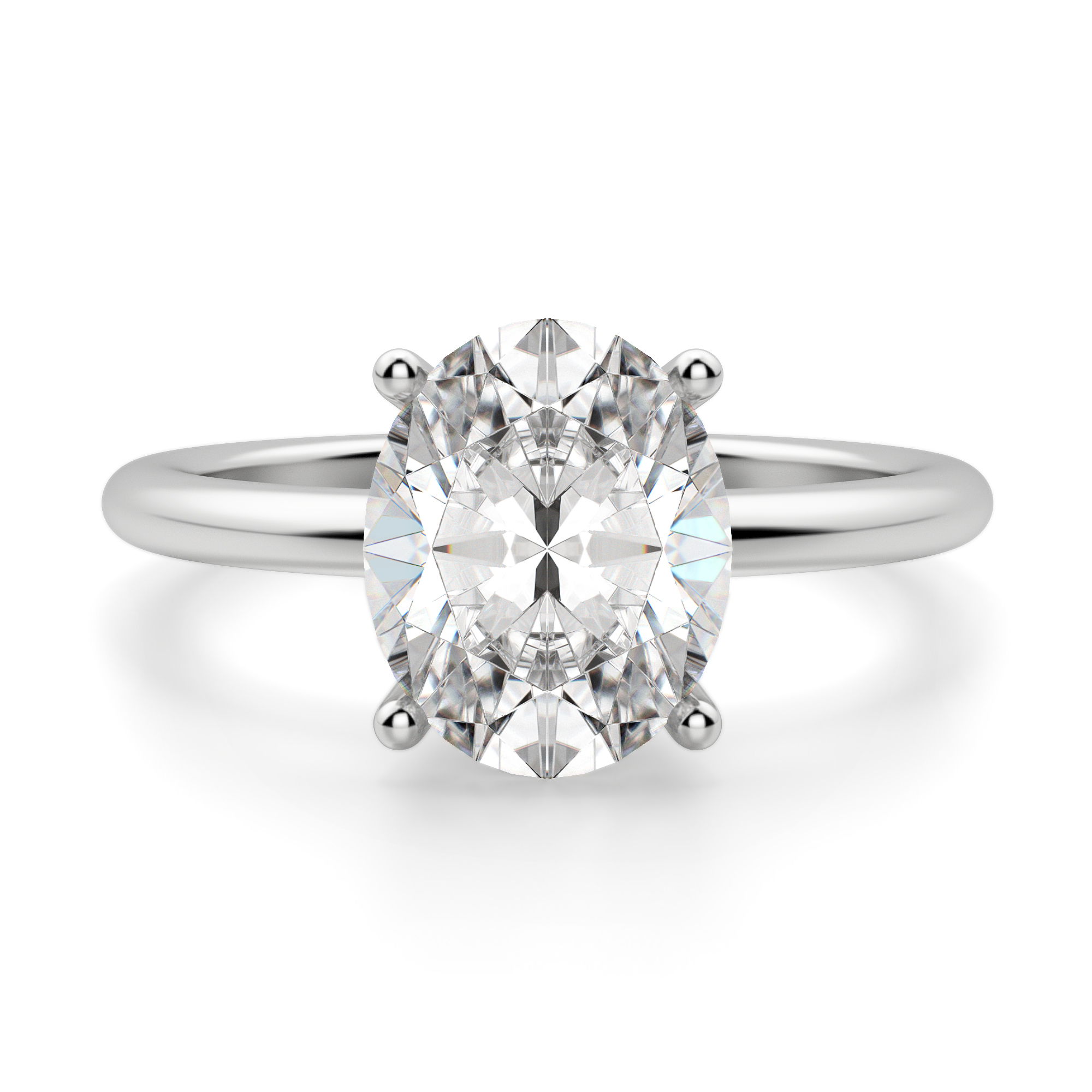 Basket Set Classic Oval Cut Engagement Ring