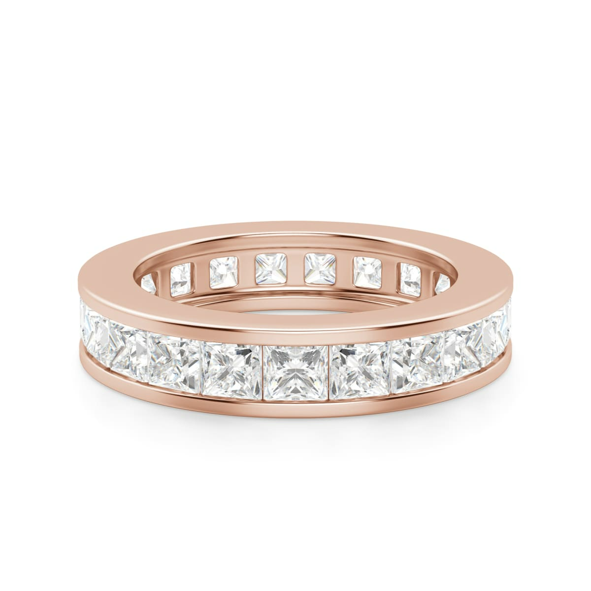 3.00 MM Princess Cut Channel Set Eternity Band