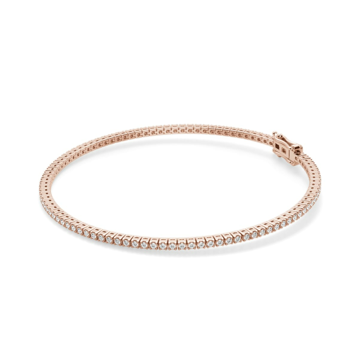 4 Prong Round Cut Tennis Bracelet