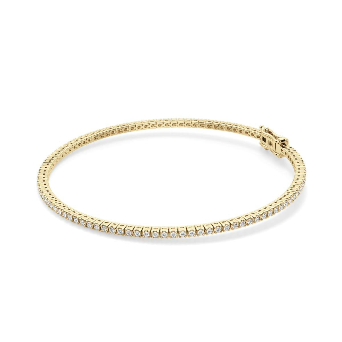 4 Prong Round Cut Tennis Bracelet