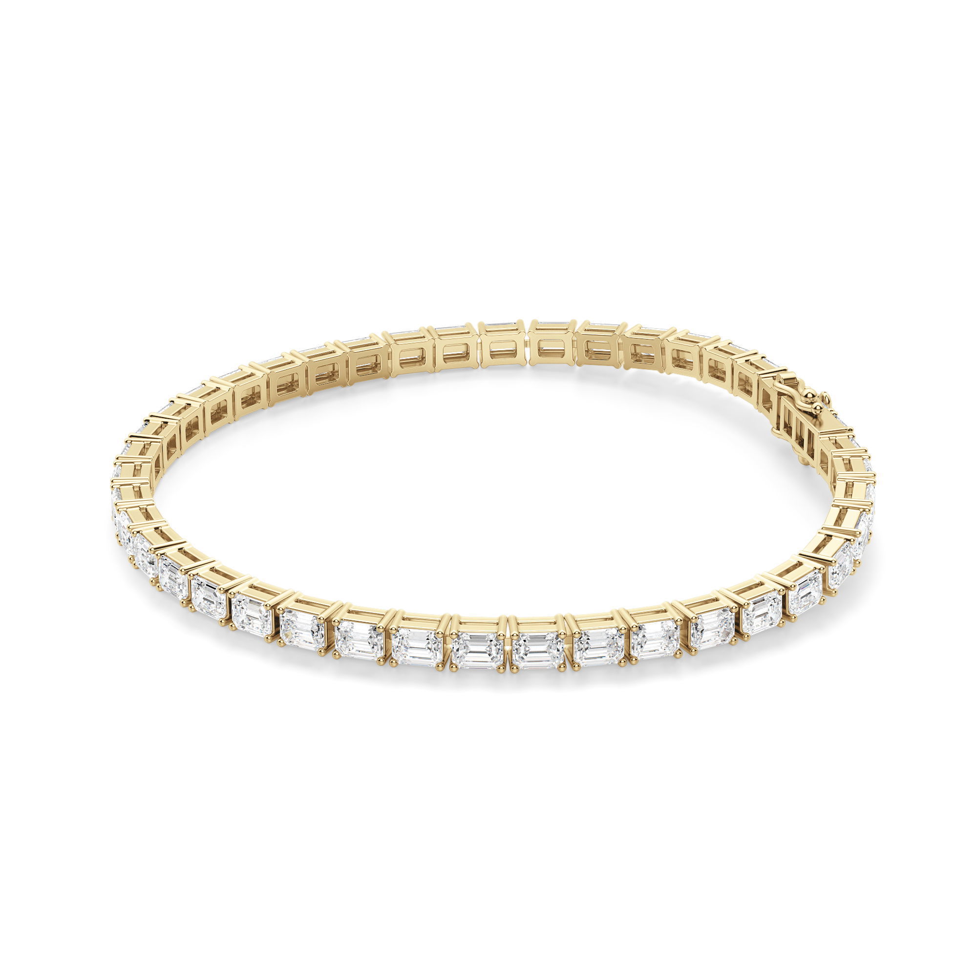 4 Prong Emerald Cut Tennis Bracelet