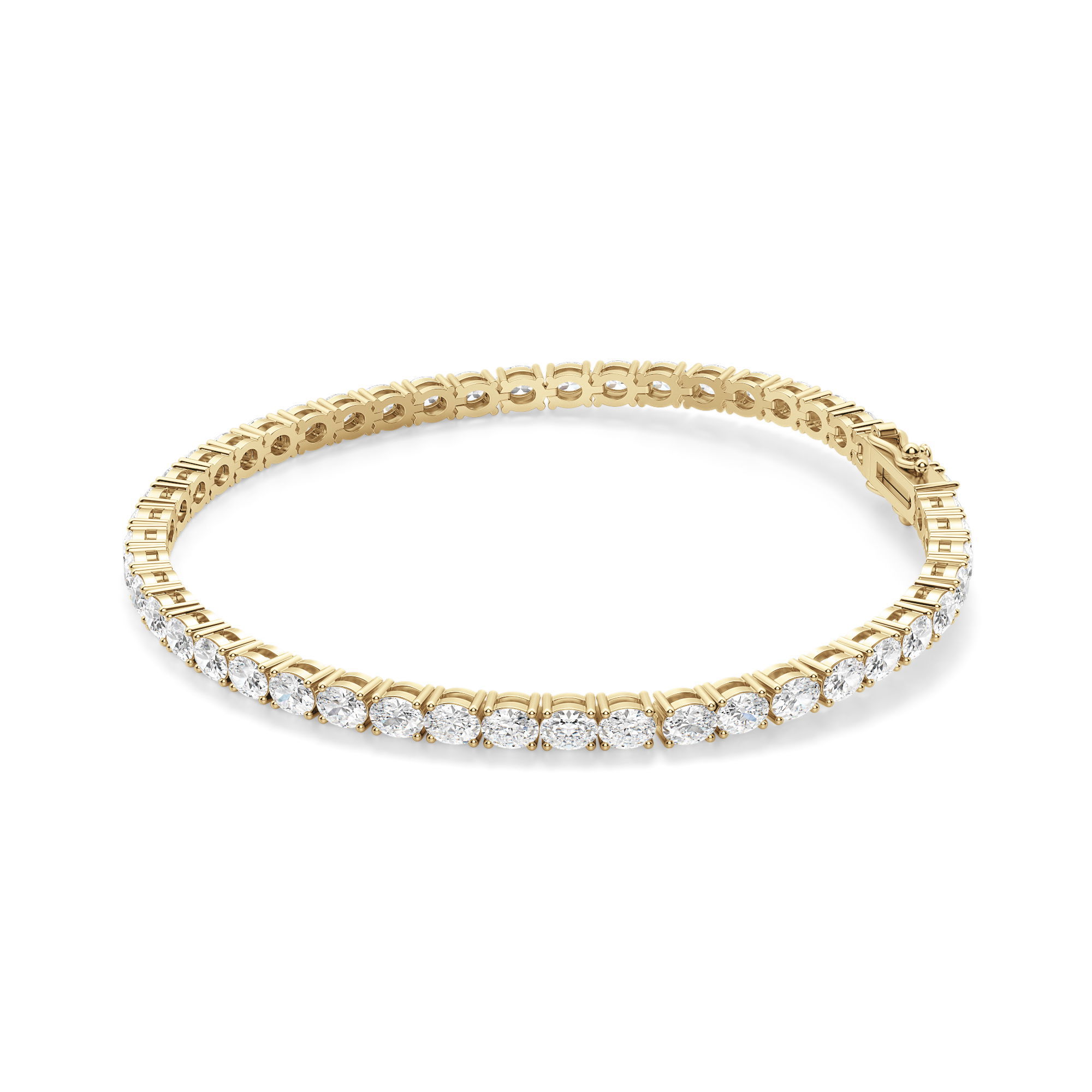 4 Prong Oval Cut Tennis Bracelet