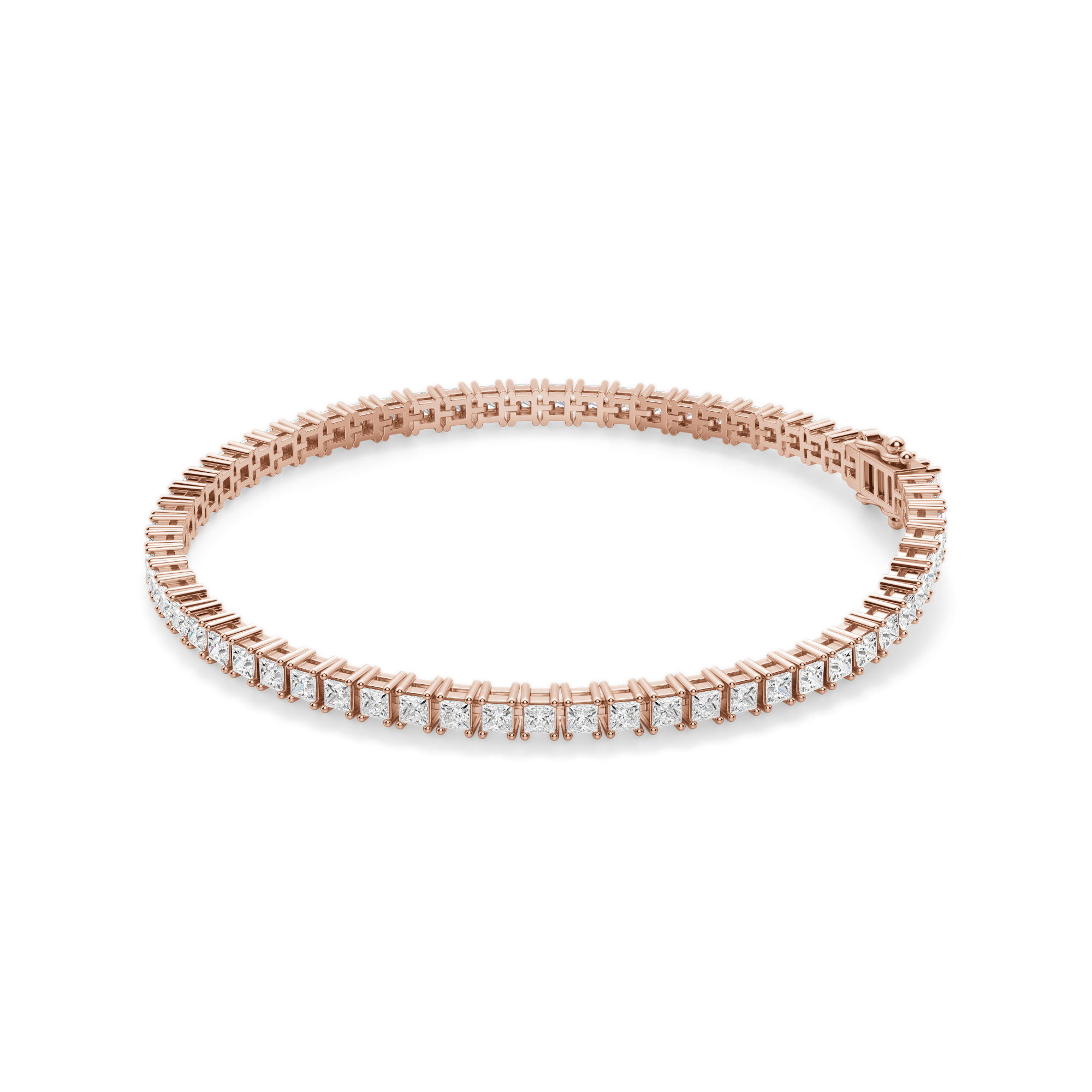4 Prong Princess Cut Tennis Bracelet