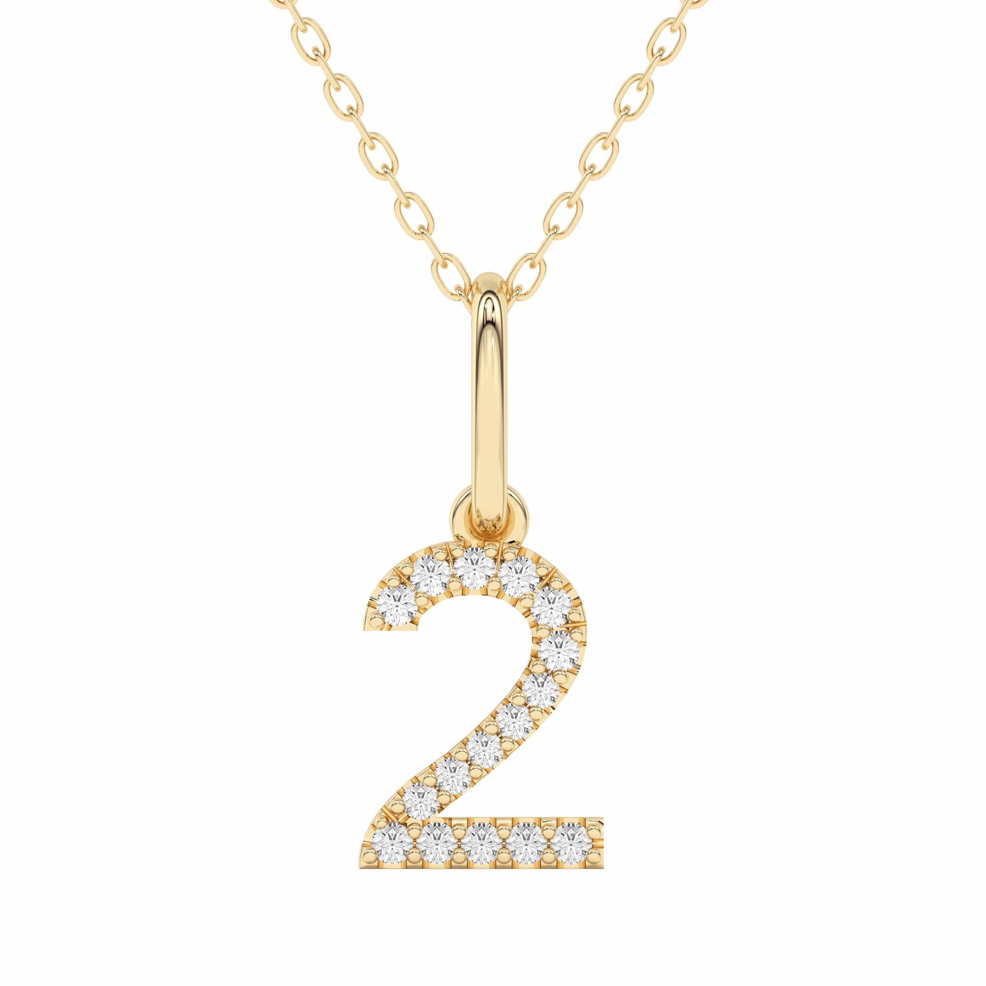 "2" Number Pendant
