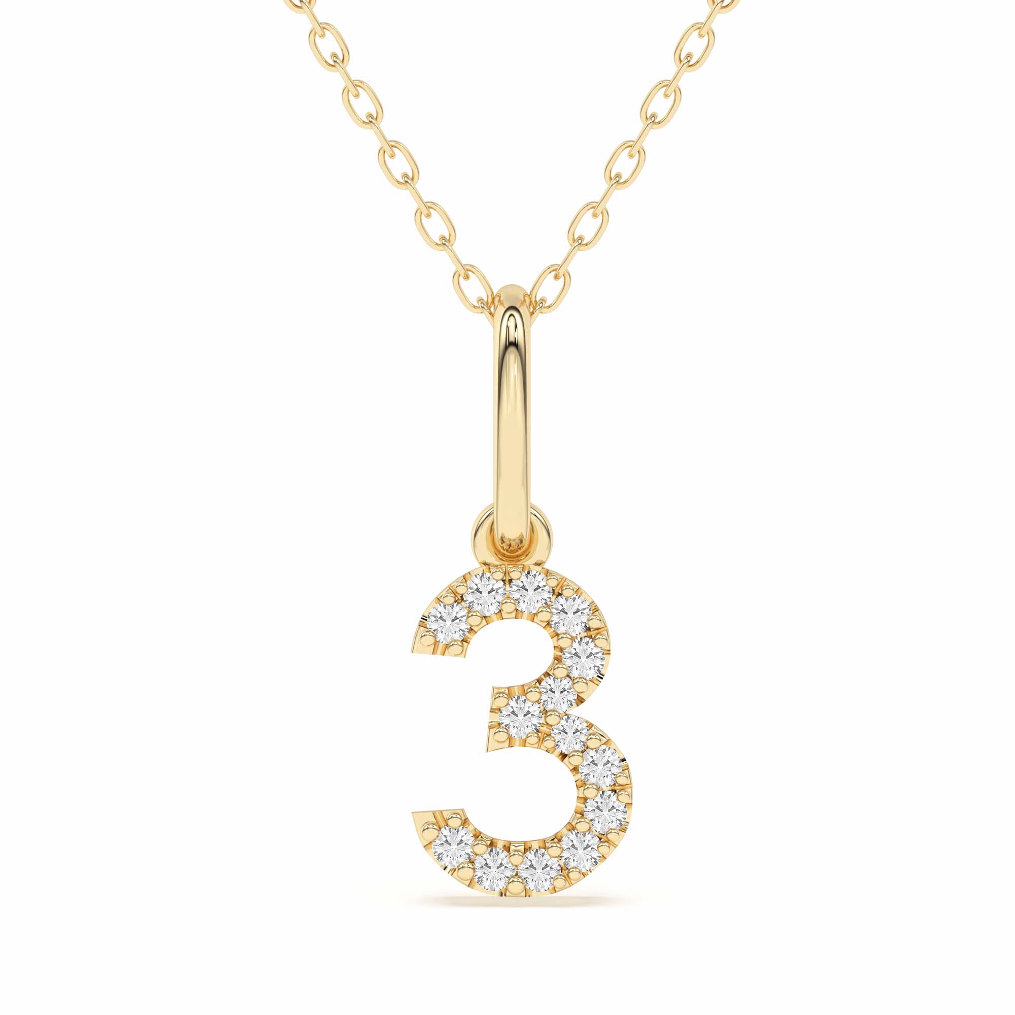 "3" Number Pendant