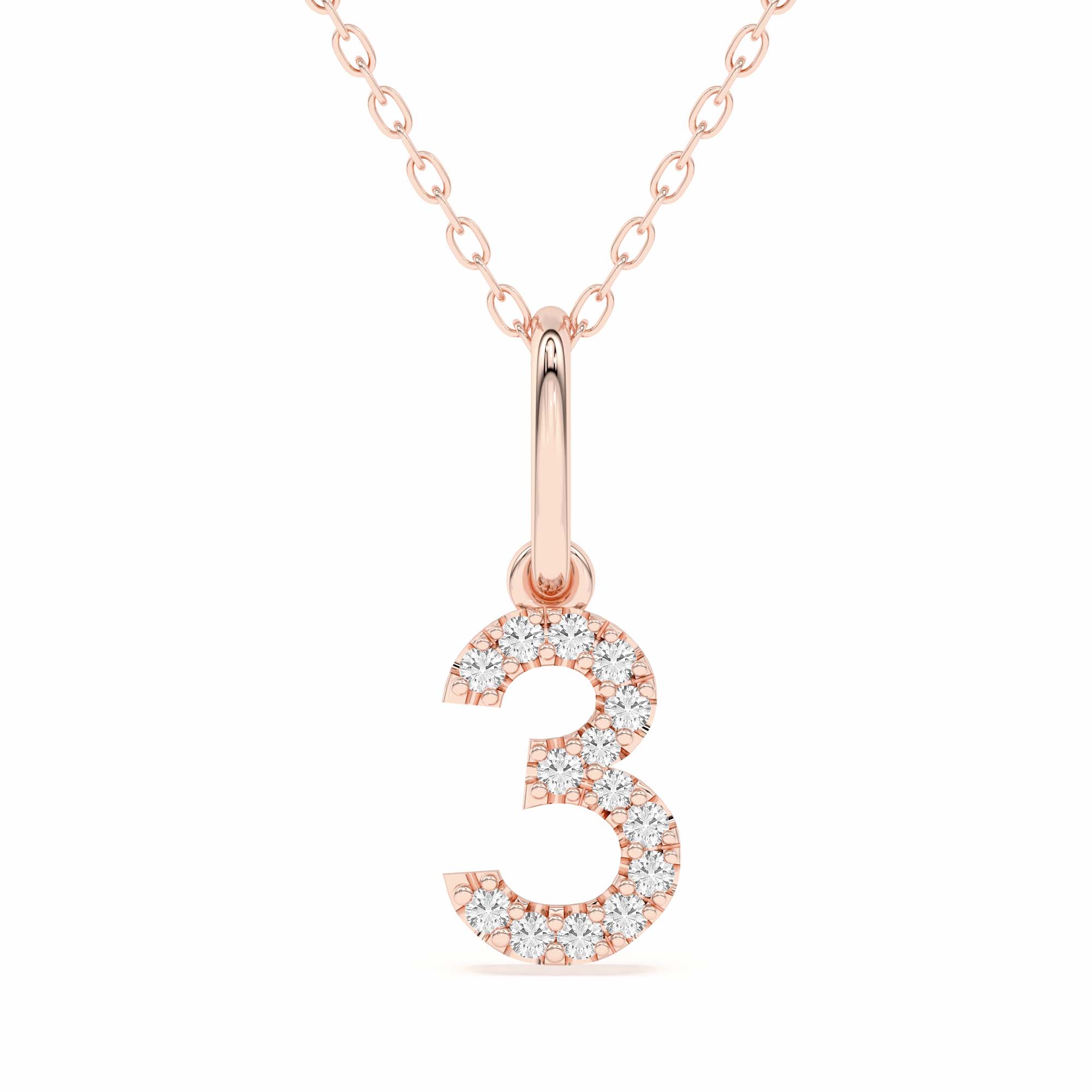 "3" Number Pendant