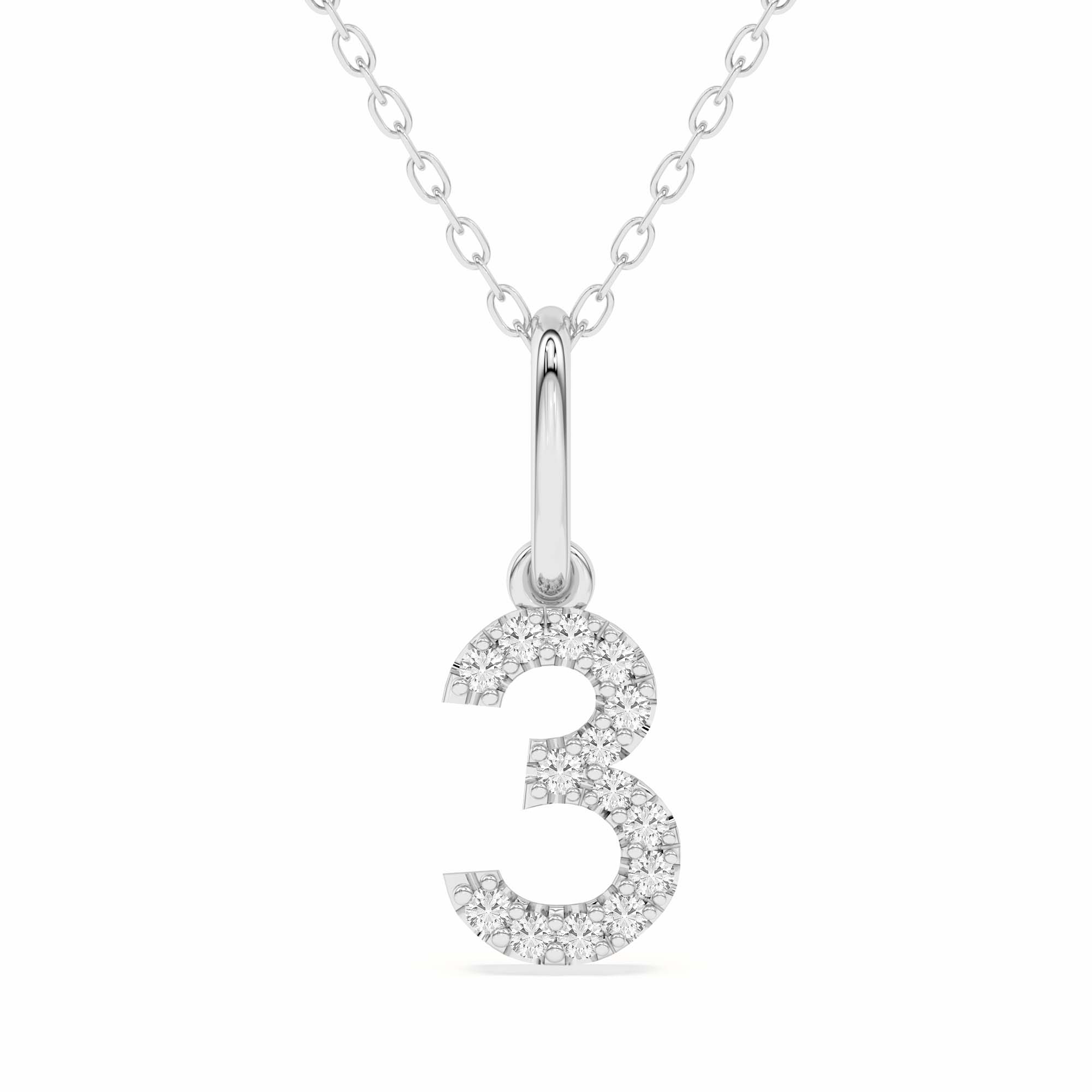 "3" Number Pendant