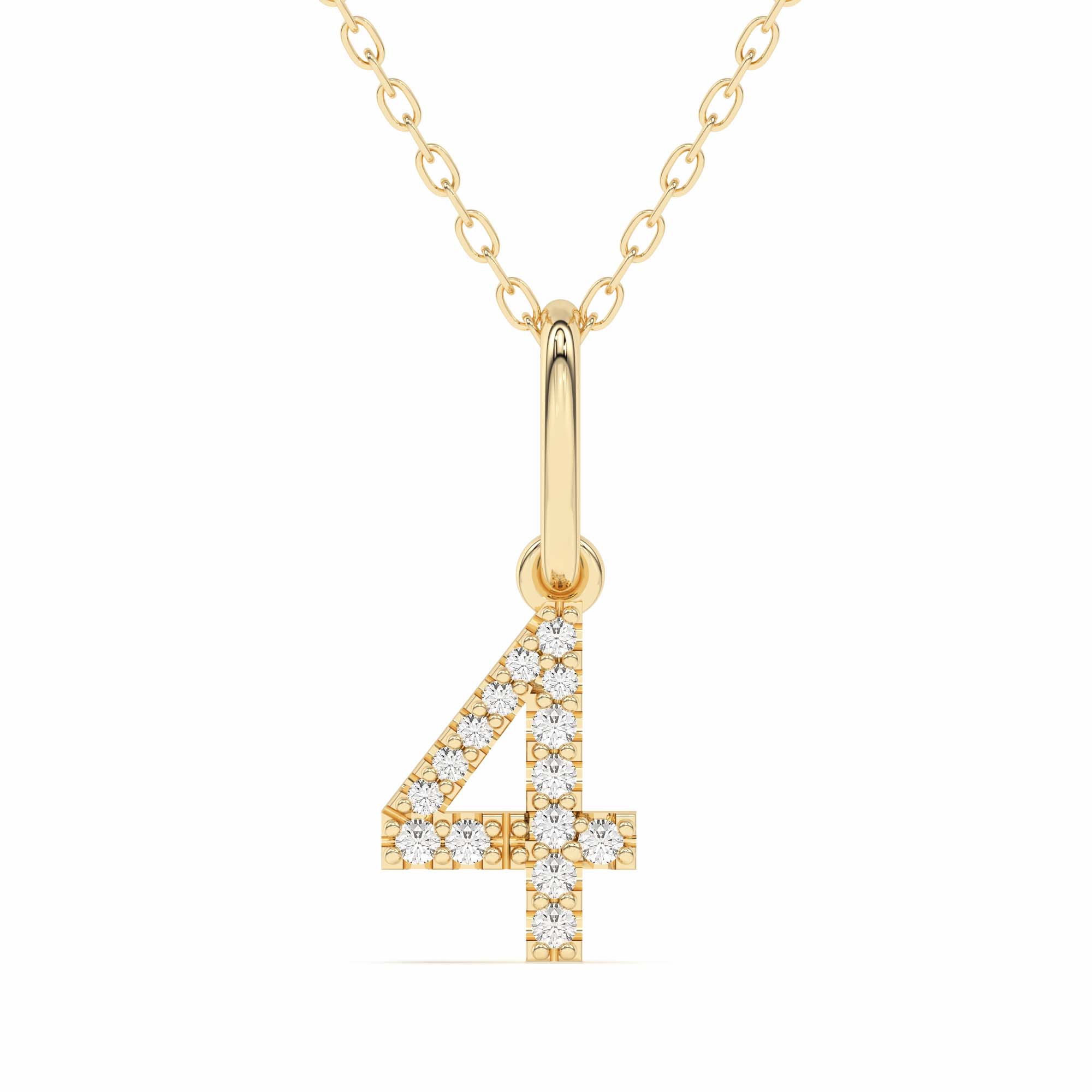 "4" Number Pendant
