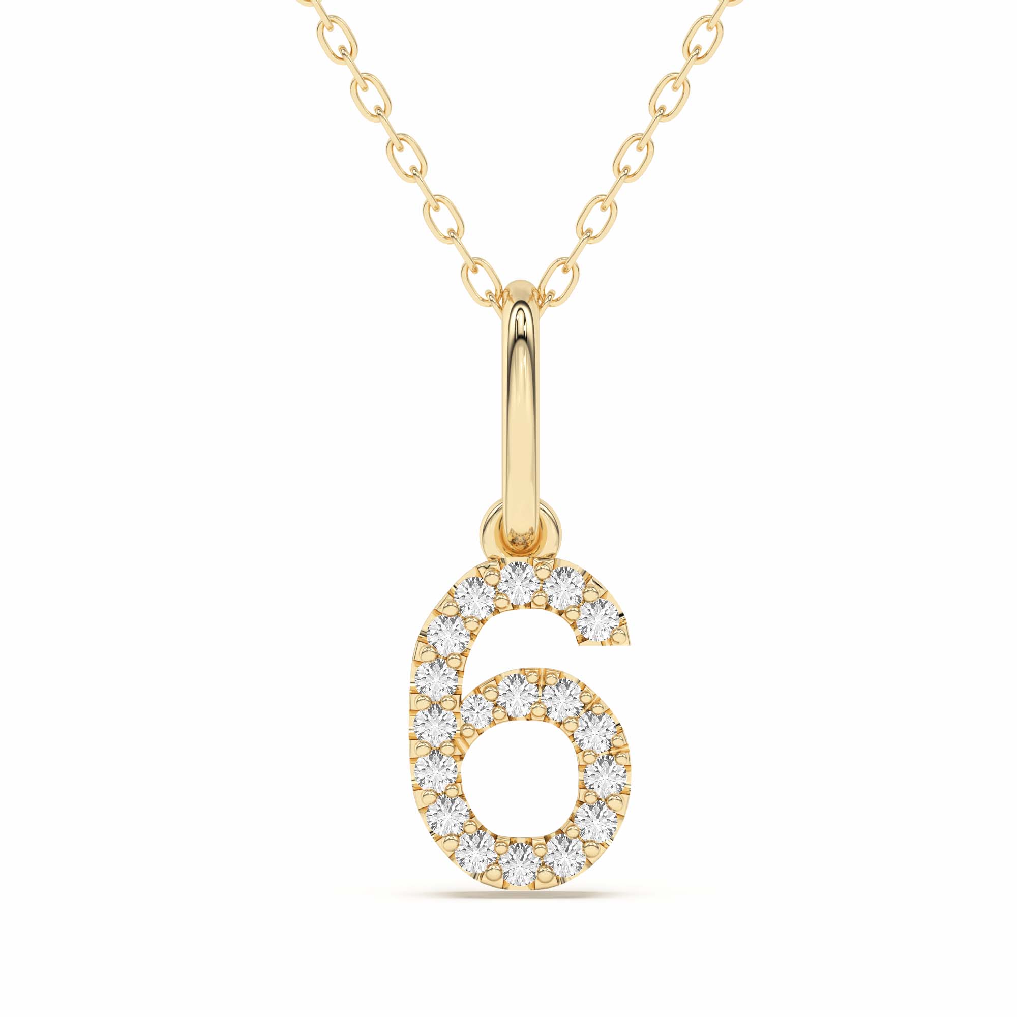 "6" Number Pendant