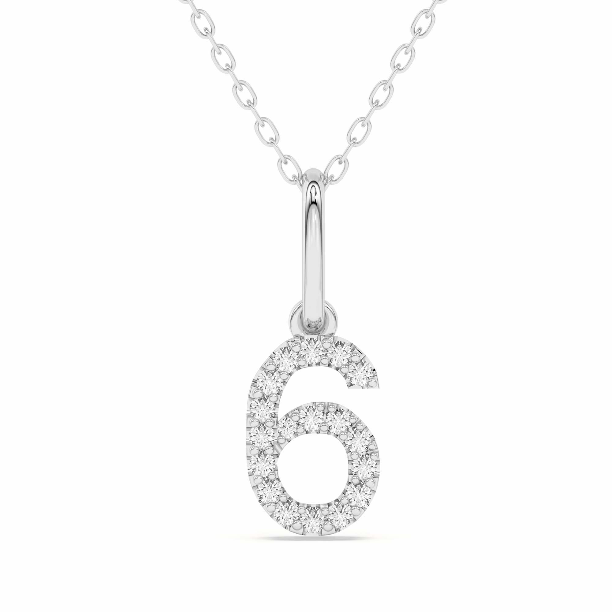 "6" Number Pendant