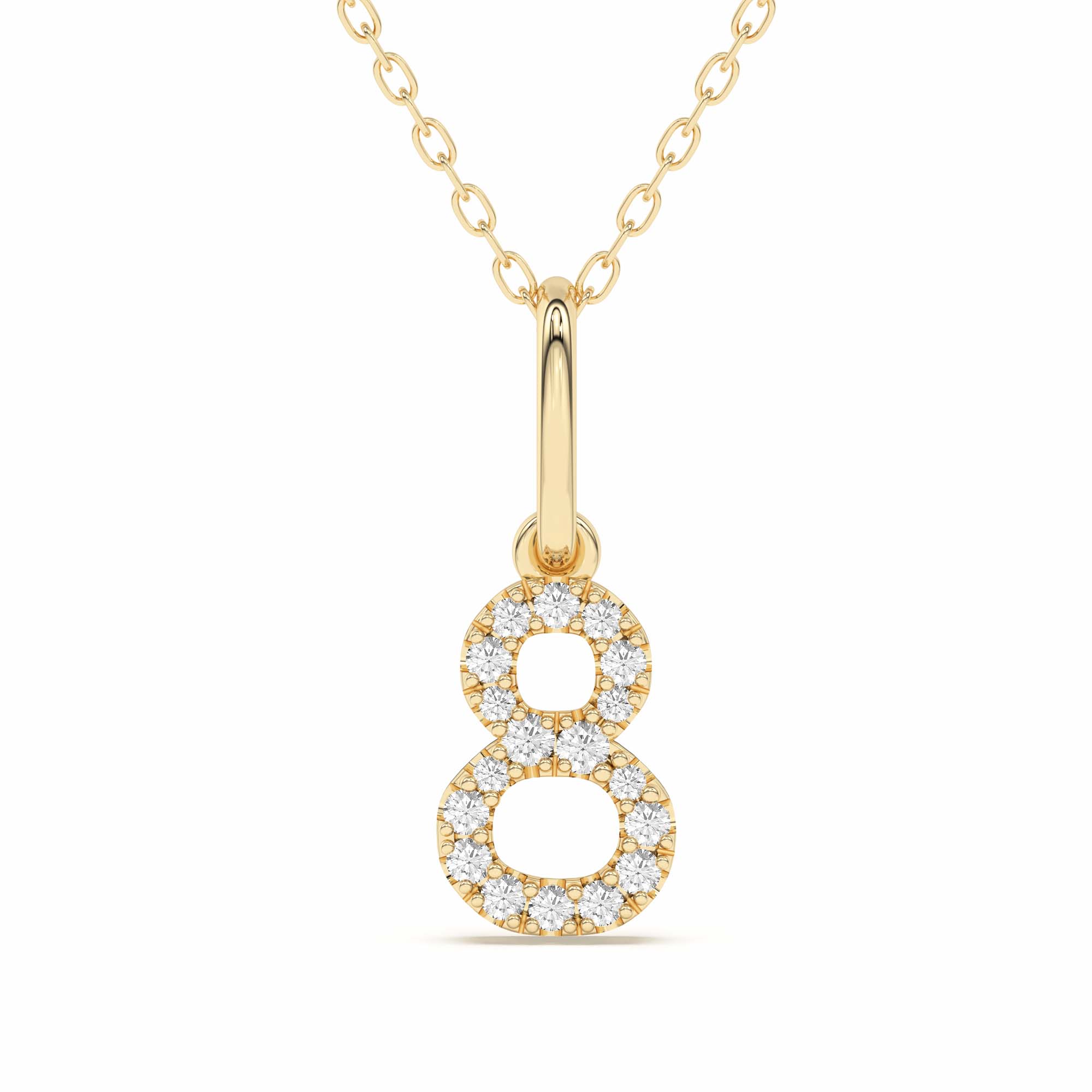 "8" Number Pendant