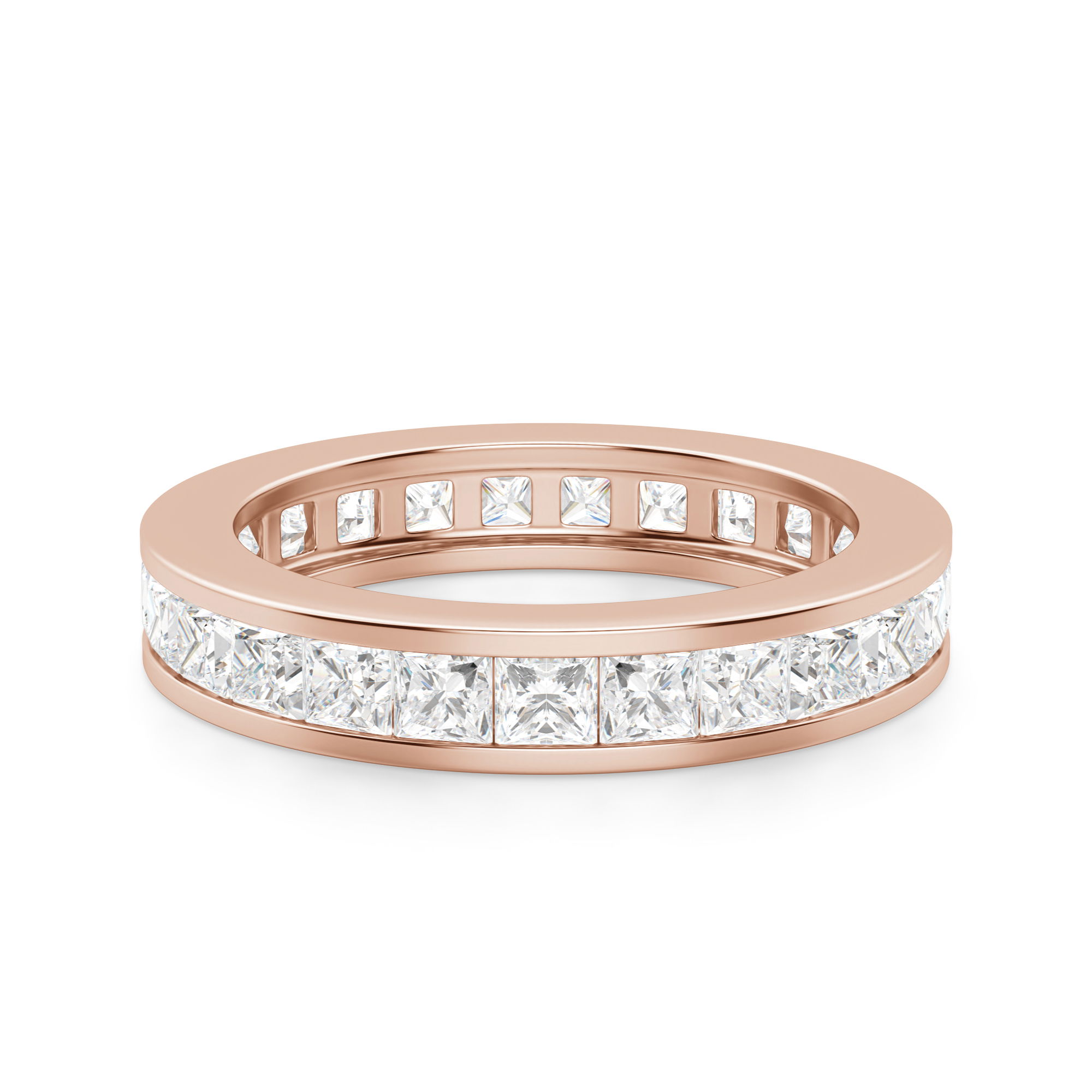 2.00 MM Princess Cut Channel Set Eternity Band