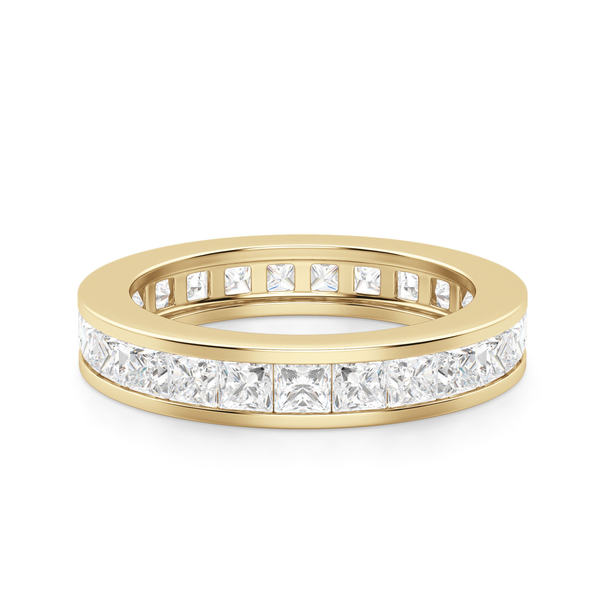 2.00 MM Princess Cut Channel Set Eternity Band