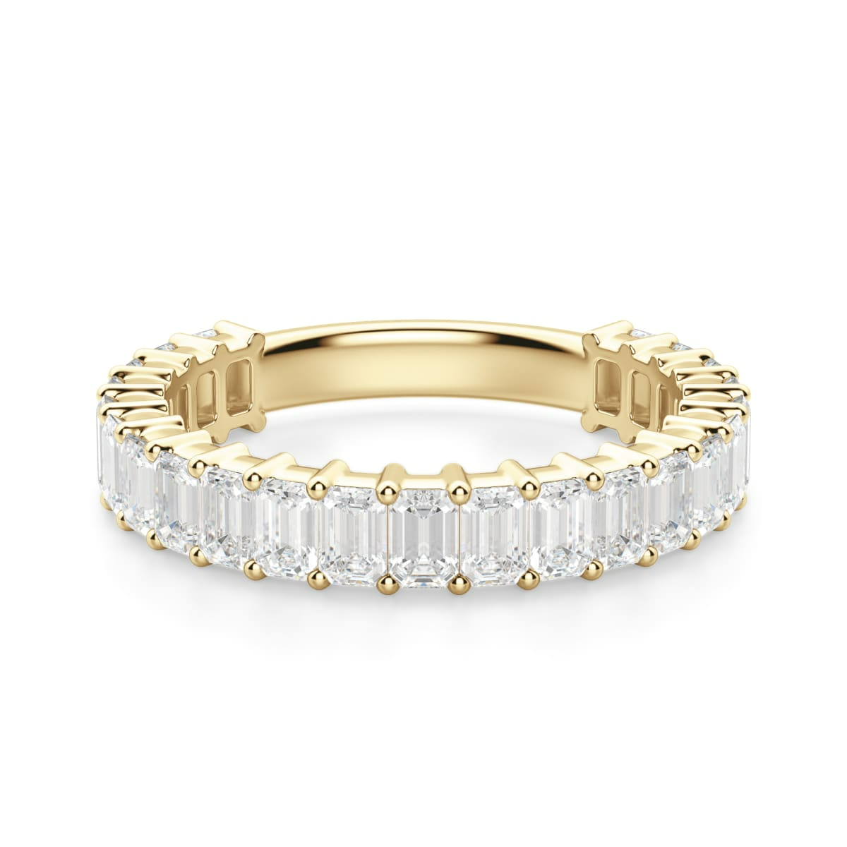 3.00x2.00 MM Emerald Cut Half Eternity Band