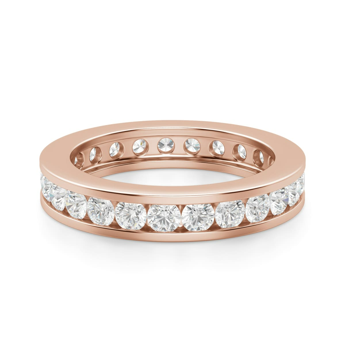 2.50 MM Round Cut Channel Set Eternity Band