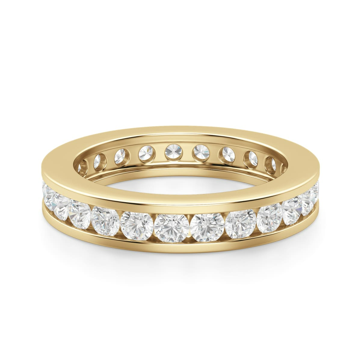 2.50 MM Round Cut Channel Set Eternity Band