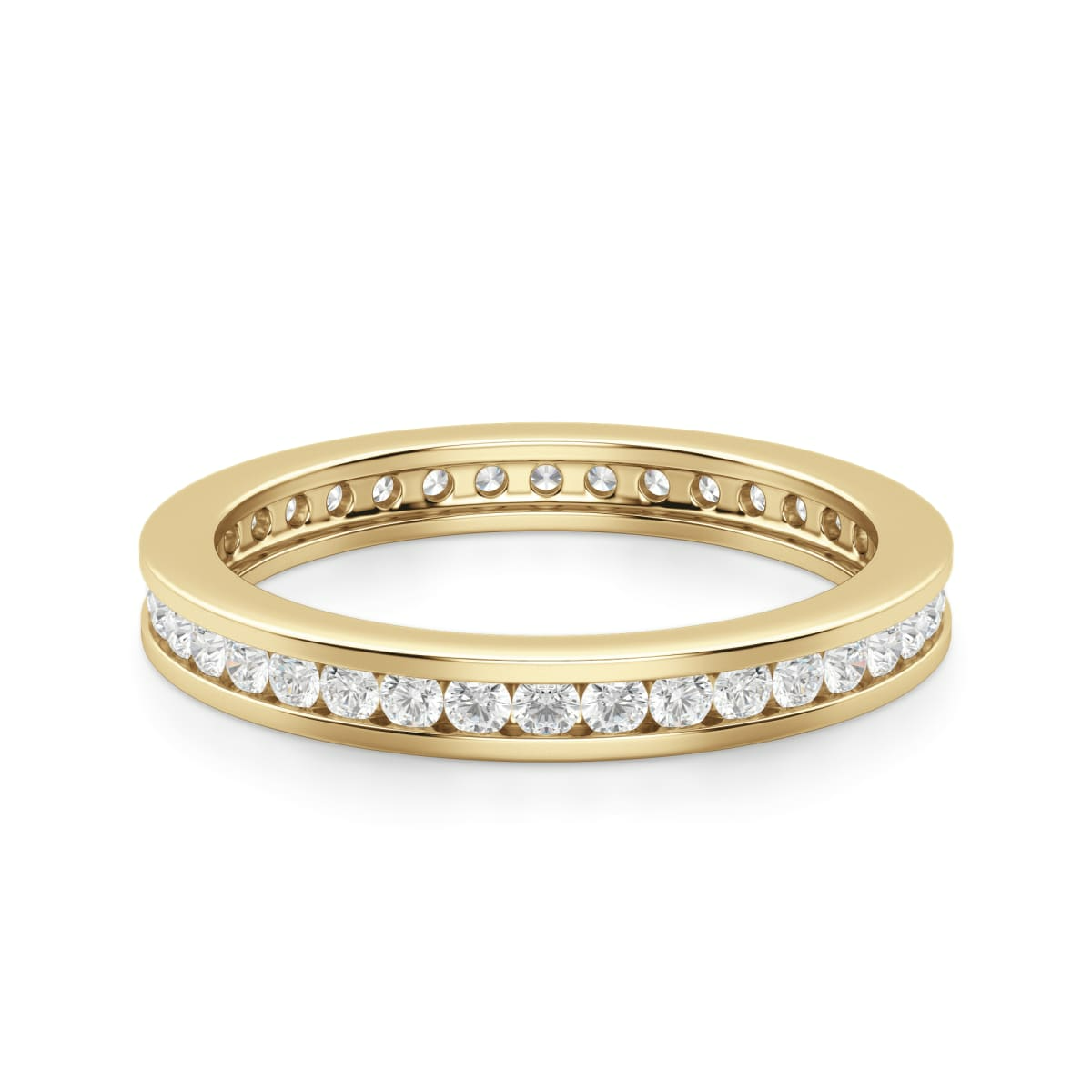 1.50 MM Round Cut Channel Set Eternity Band