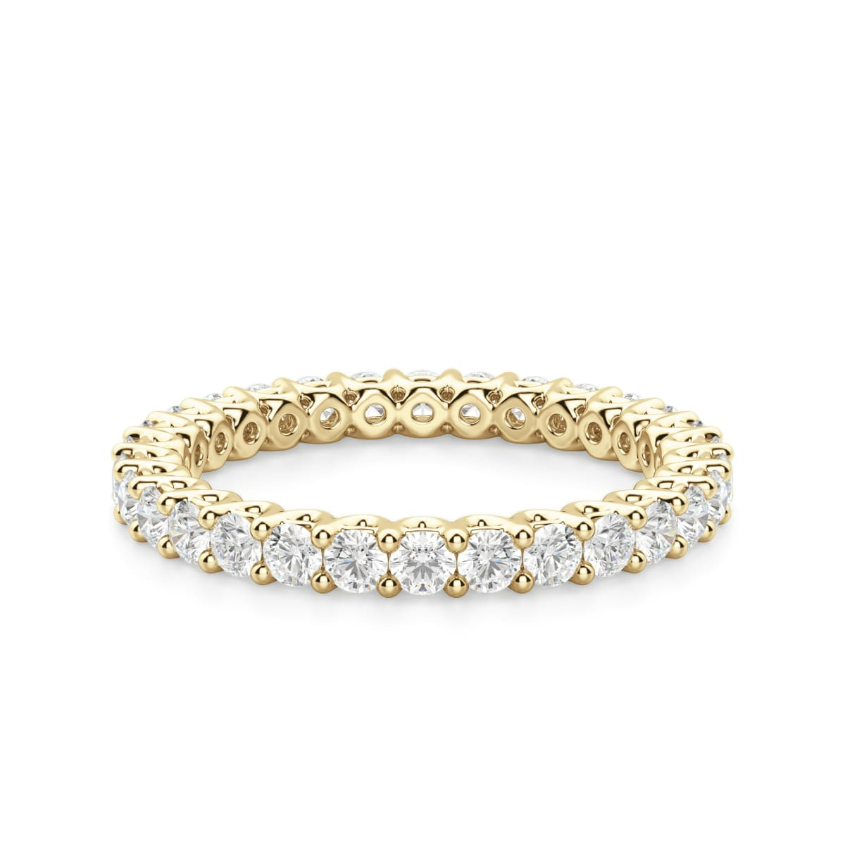 2.00 MM Round Cut Scallop Set Eternity Band