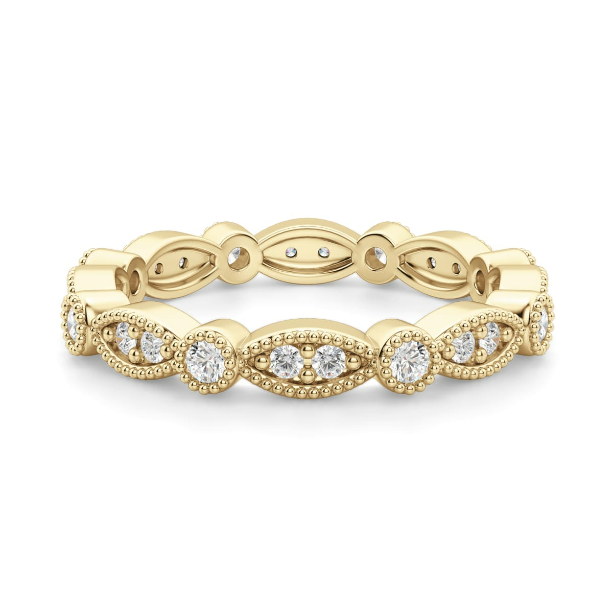 Dot and Marquise Eternity Band