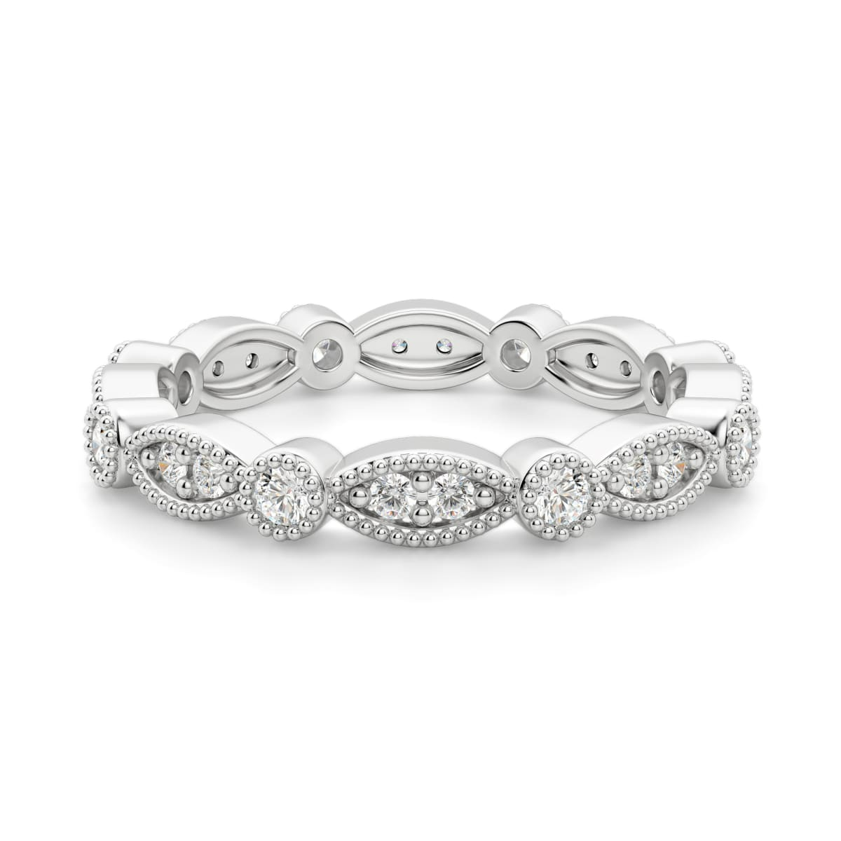 Dot and Marquise Eternity Band