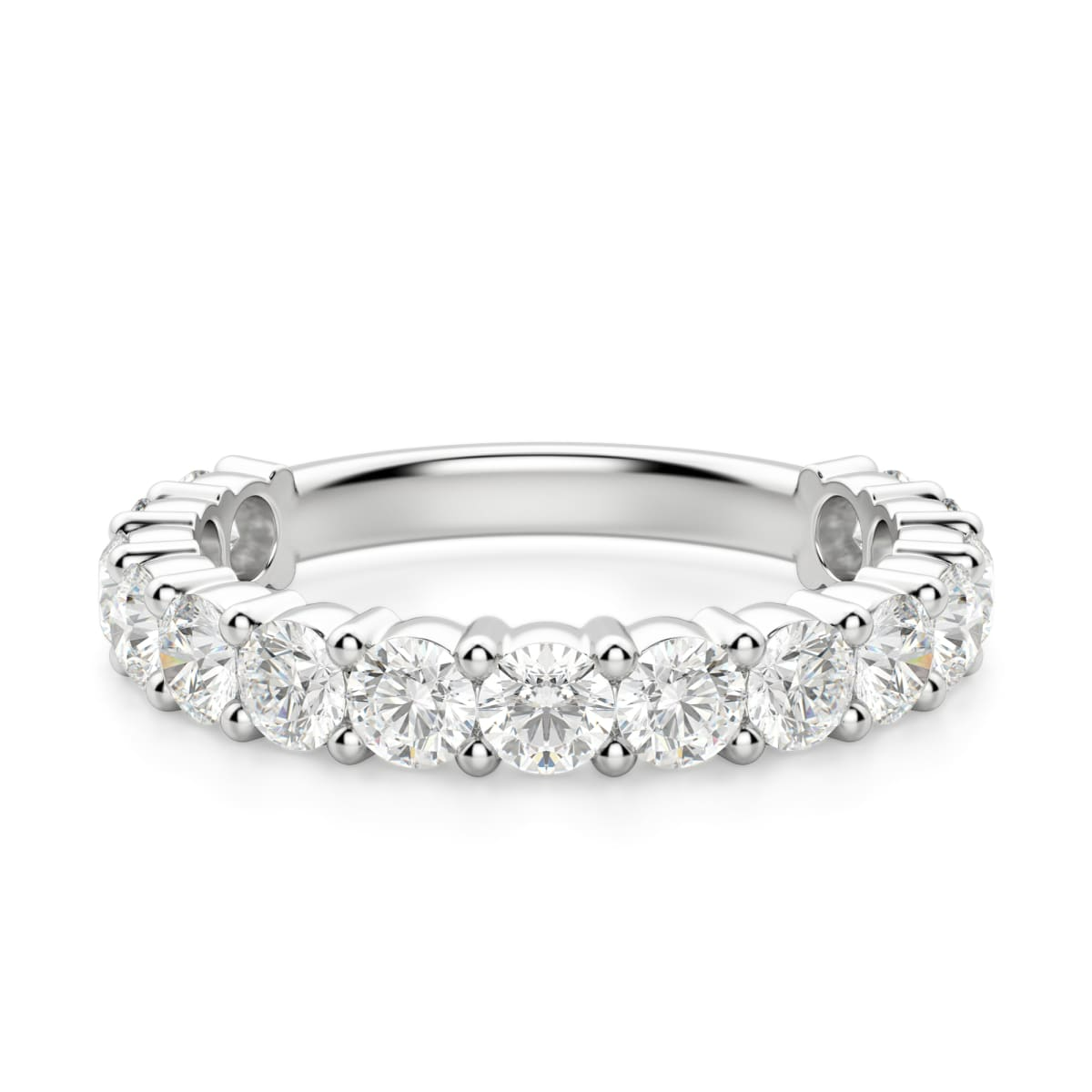 3.00 MM Round Cut Half Eternity Band