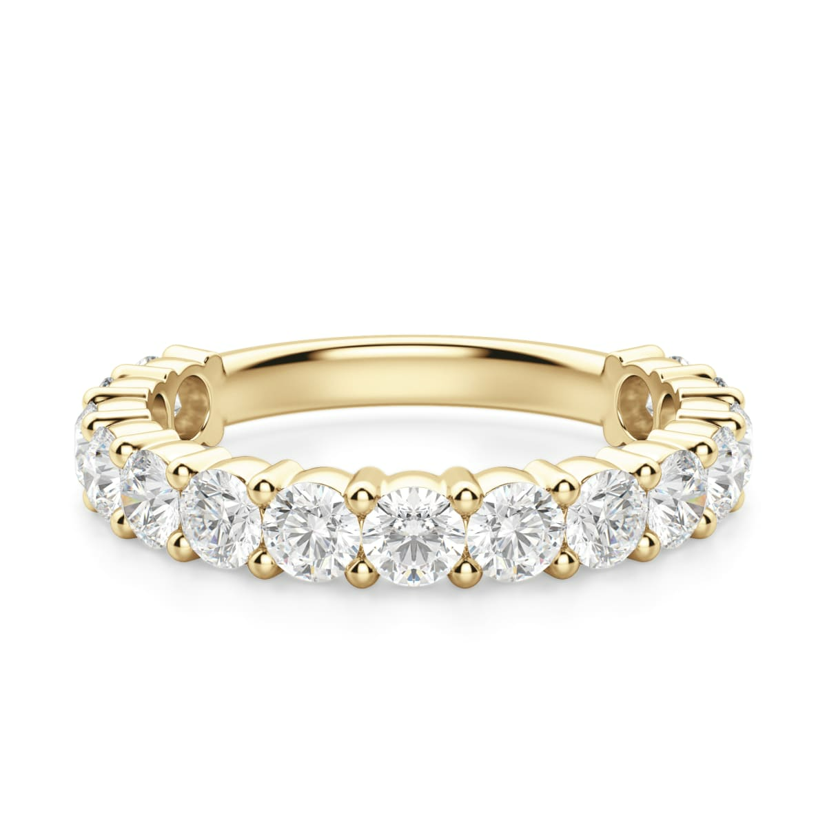 3.00 MM Round Cut Half Eternity Band