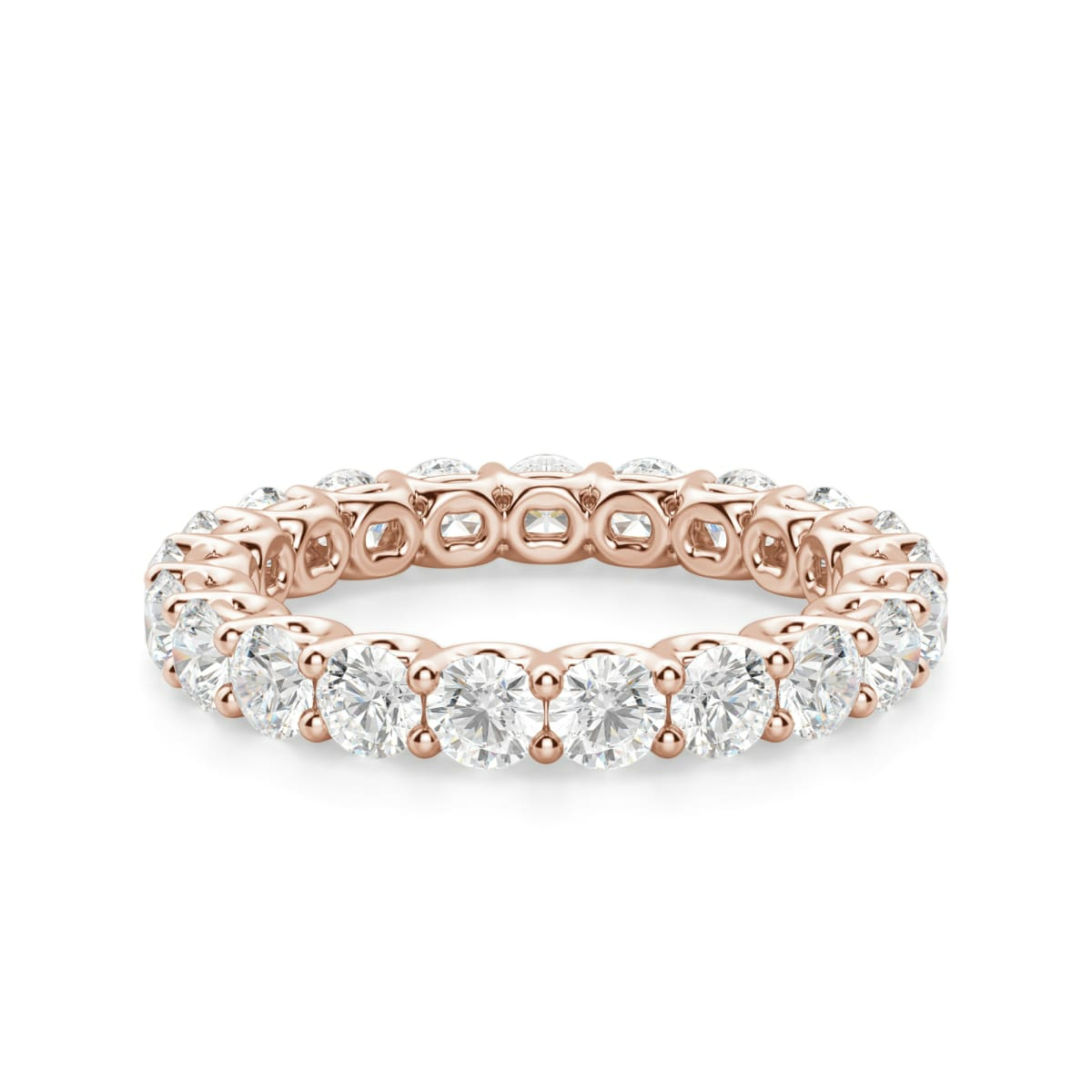 3.00 MM Round Cut Scallop Set Eternity Band