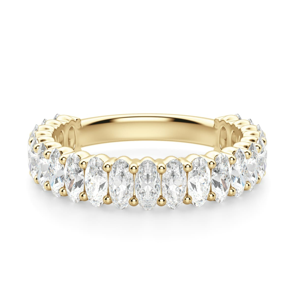 4.00x3.00 MM Oval Cut Half Eternity Band