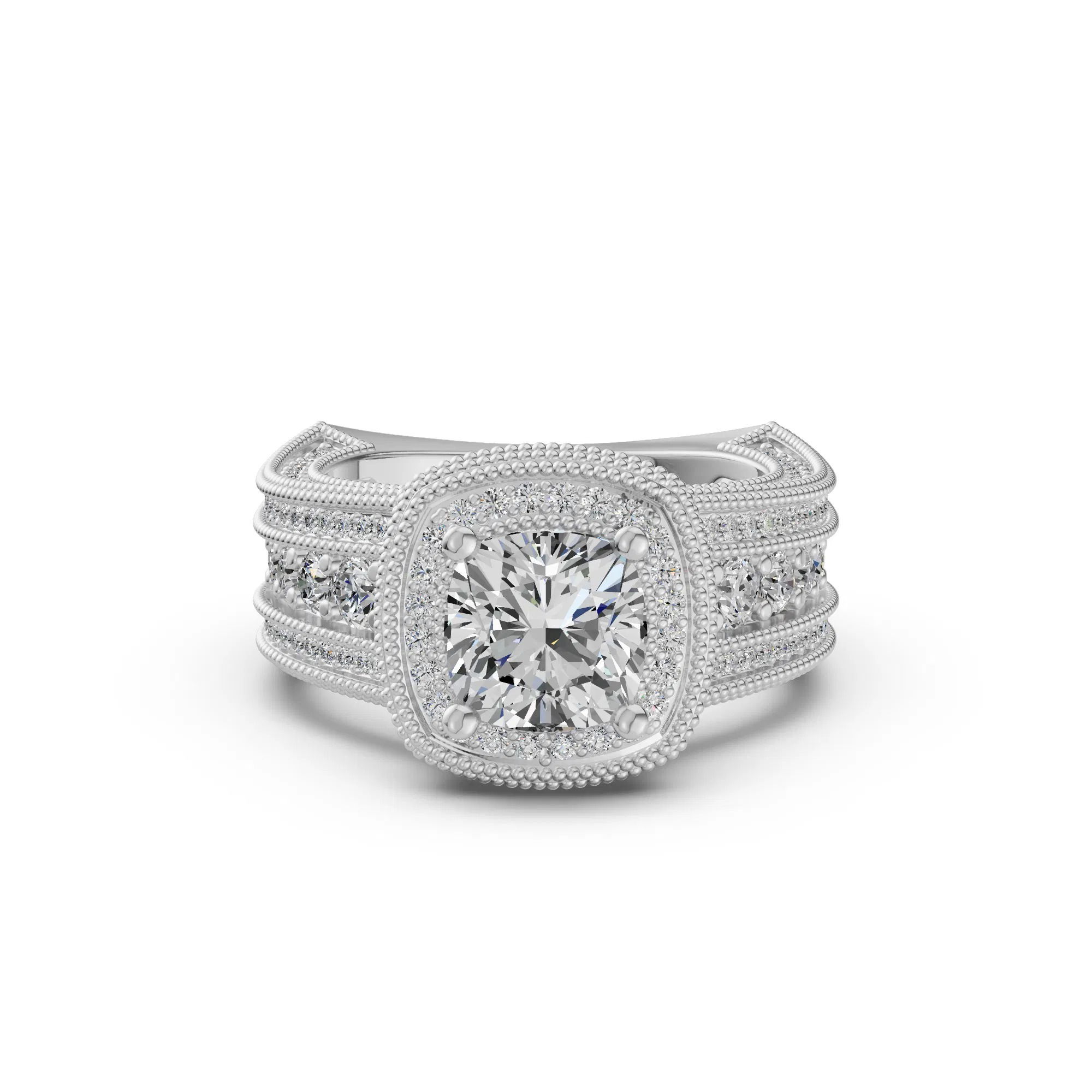 Chelsa Cushion Cut Engagement Ring