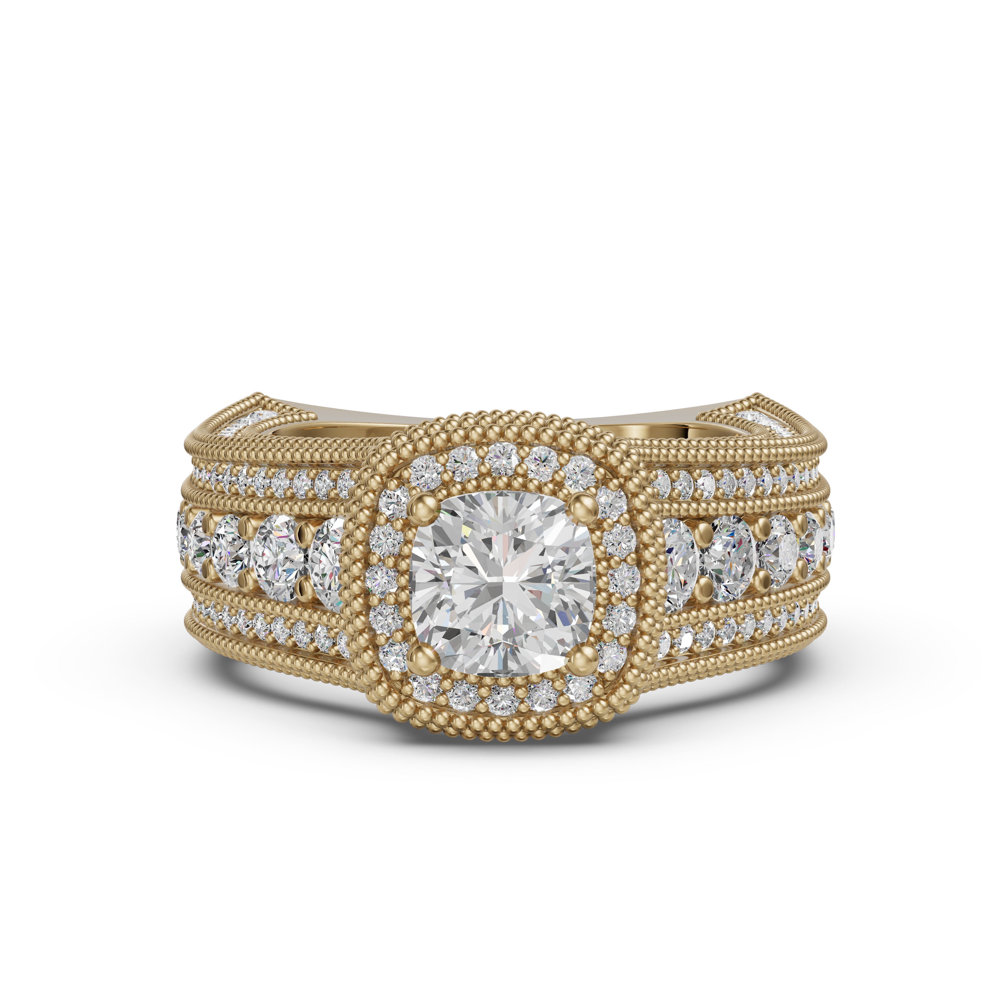 Chelsa Cushion Cut Engagement Ring