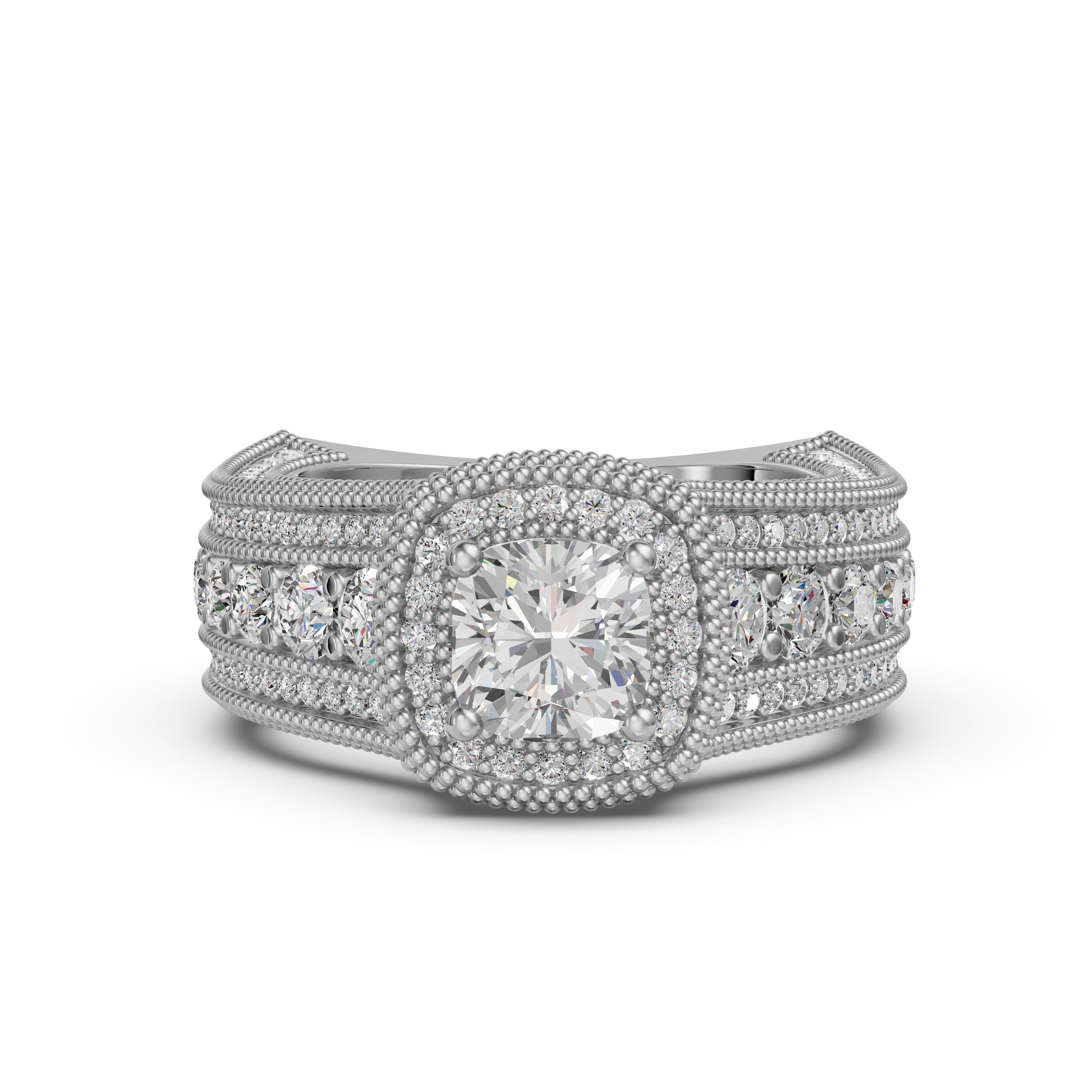 Chelsa Cushion Cut Engagement Ring