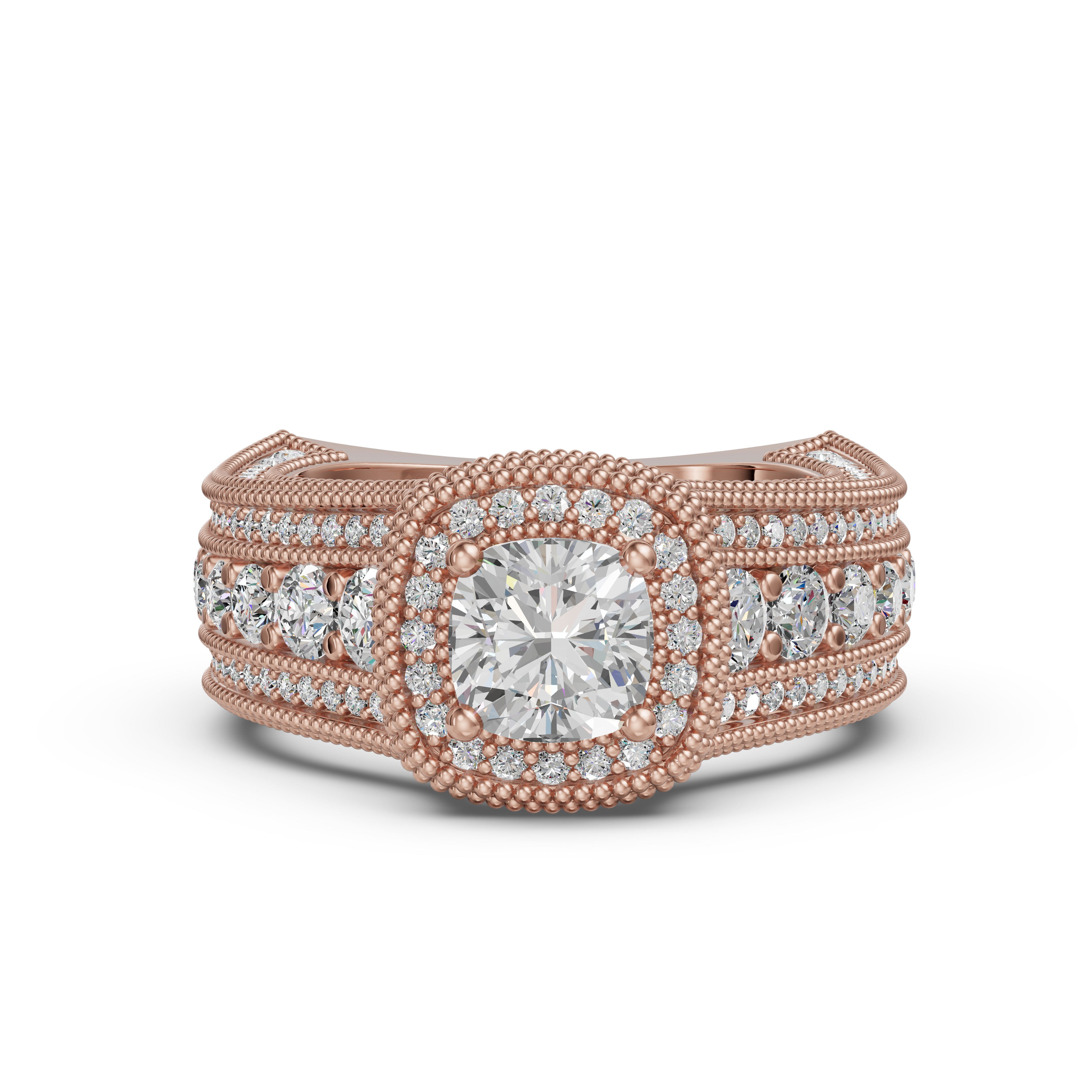 Chelsa Cushion Cut Engagement Ring