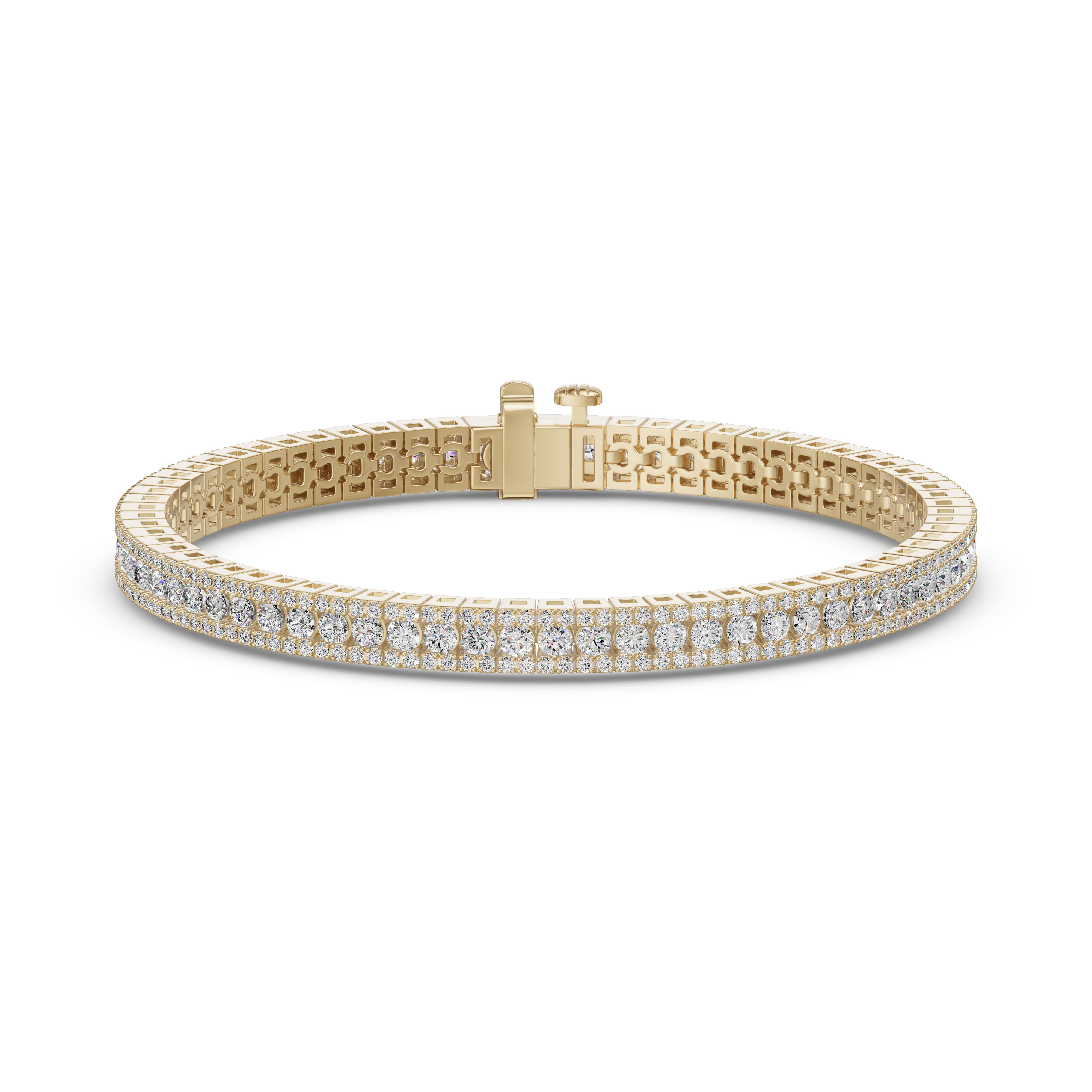 Round Cut Accented Tennis Bracelet