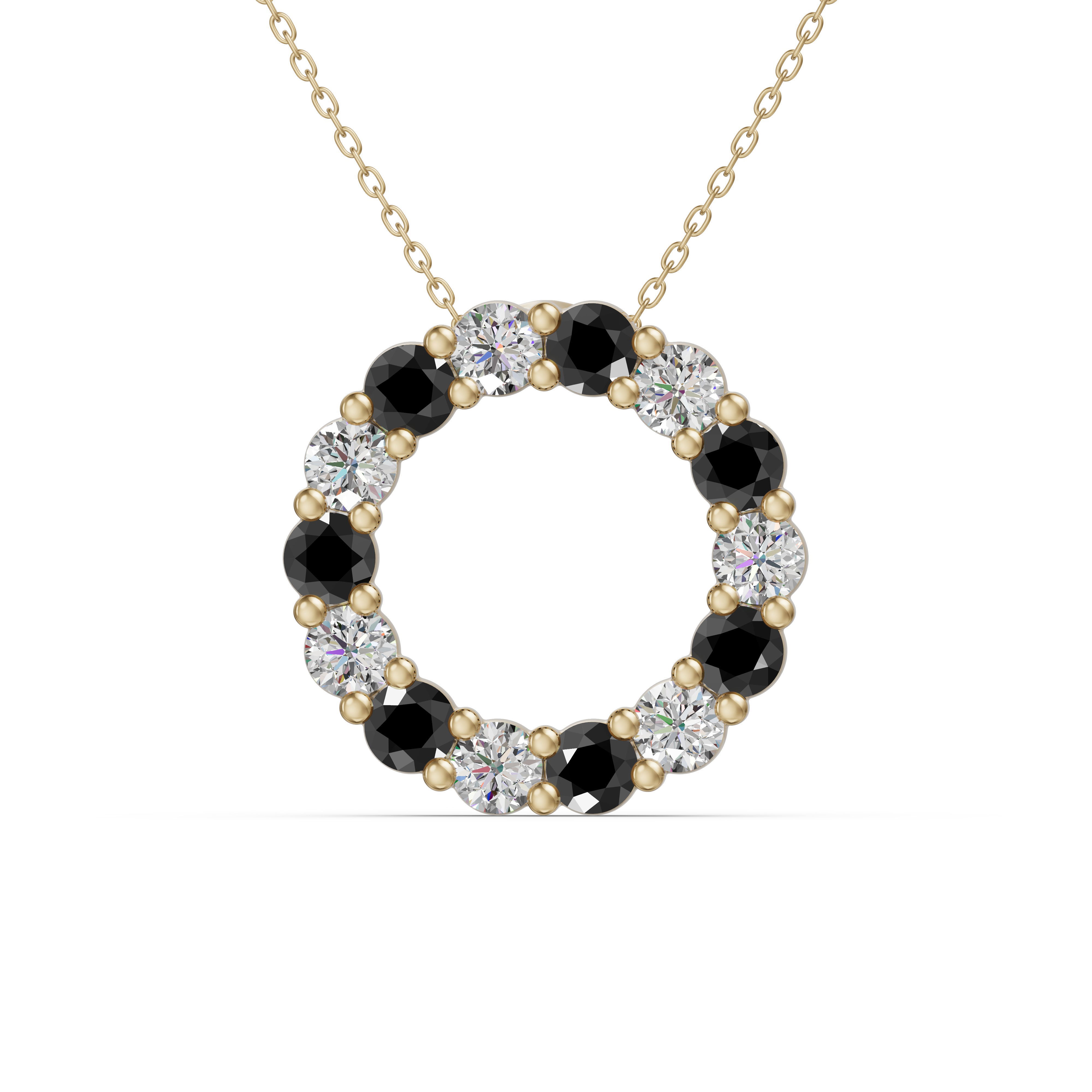 Accented Circle Pendant 2.25ct - Midnight