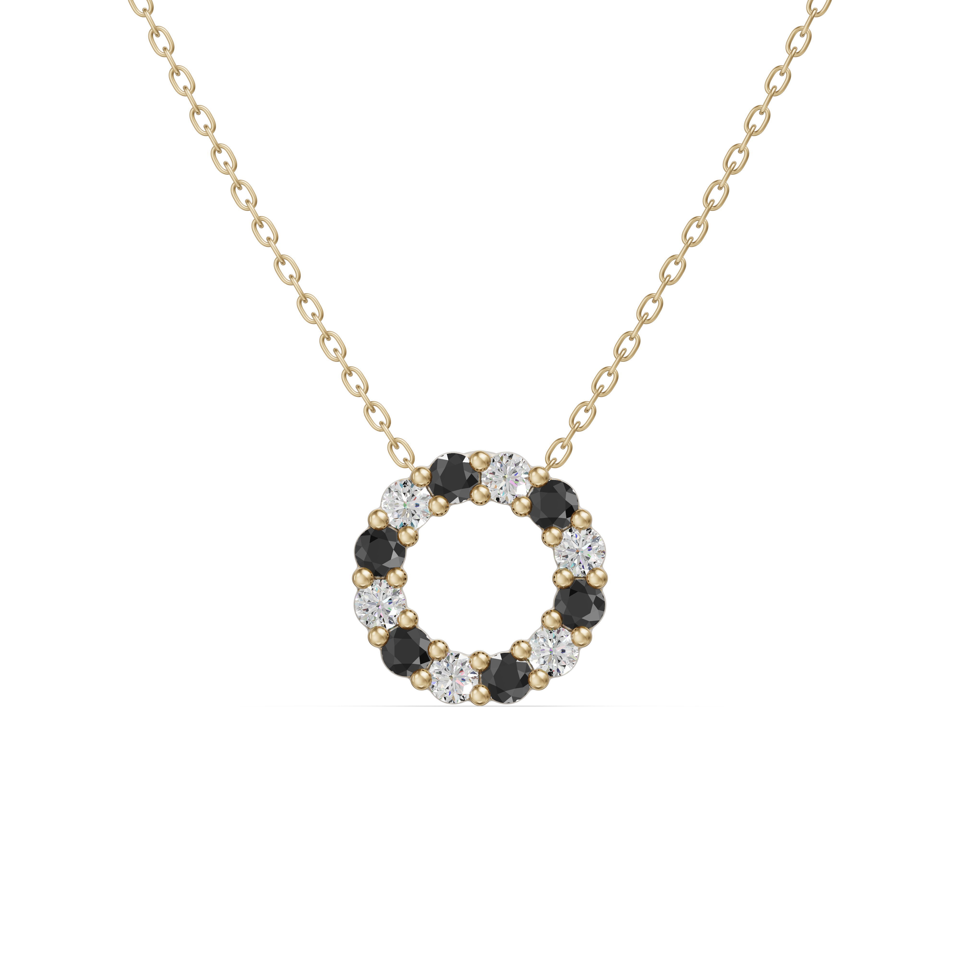 Accented Circle Pendant 0.25ct - Midnight