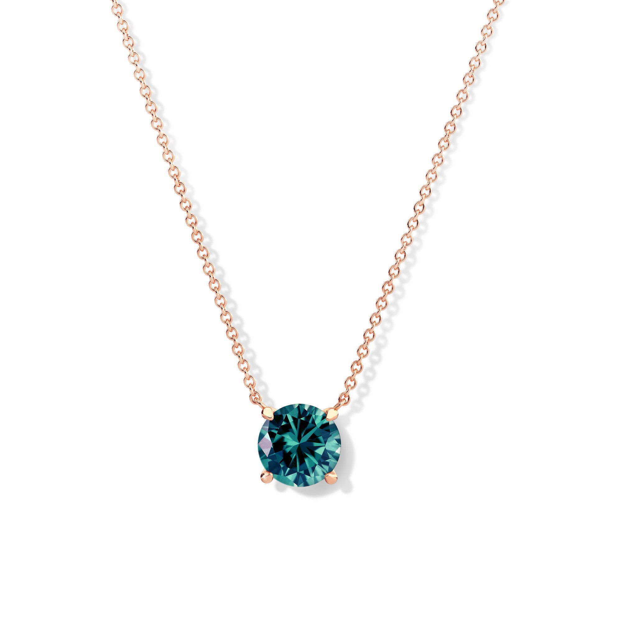Claw Prong Basket Set Necklace Peacock NanoSital