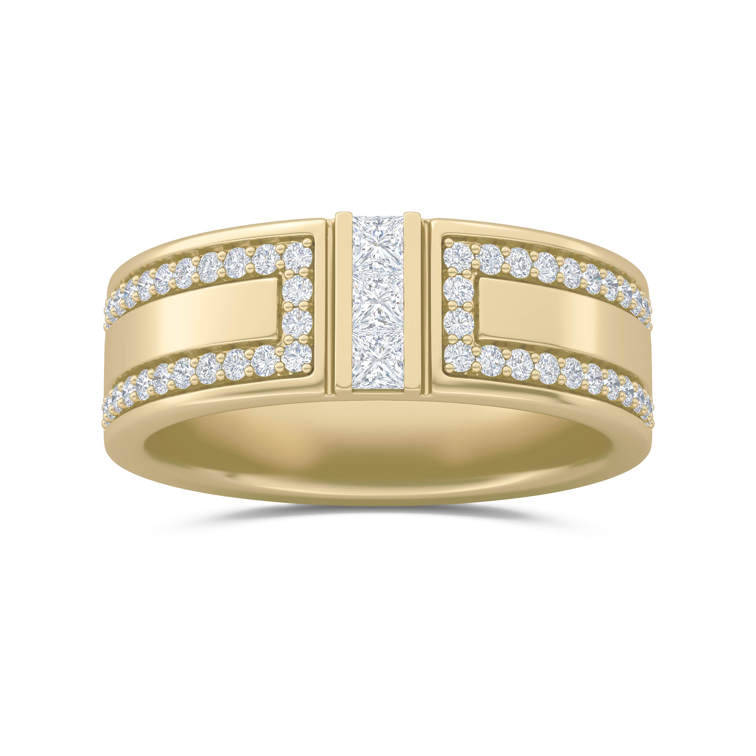 River Band DiamondNexus™ Alternative Ring in Yellow | Gold by Diamond Nexus