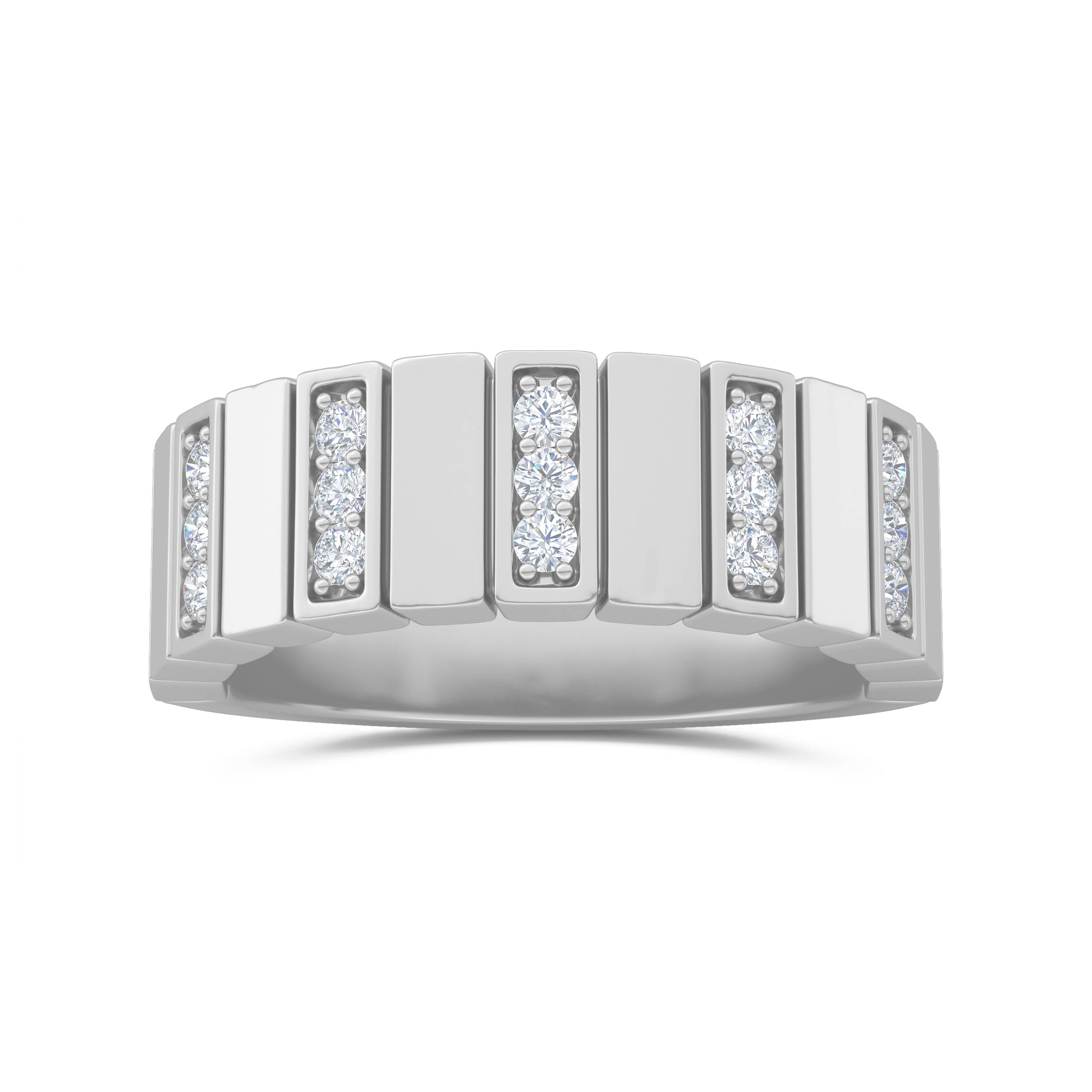 Rhythm Band DiamondNexus™ Alternative Ring in White | Gold by Diamond Nexus